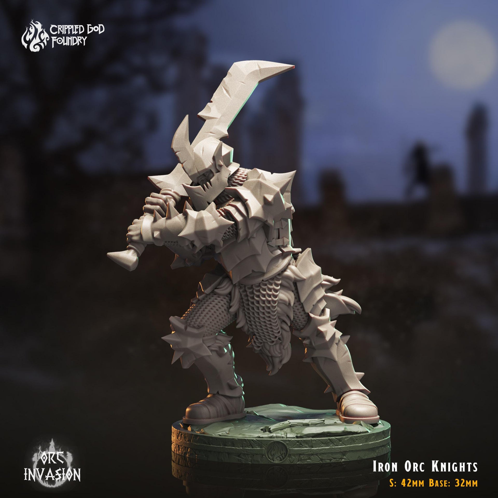 Iron Orc Knights - Crippled God Foundry - Orc Invasion | 32mm | Armored