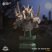 Gothmog the Cruel, Orc Warlord Bust - Crippled God Foundry - Orc Invasion | 32mm | Barbarian | General | Armored