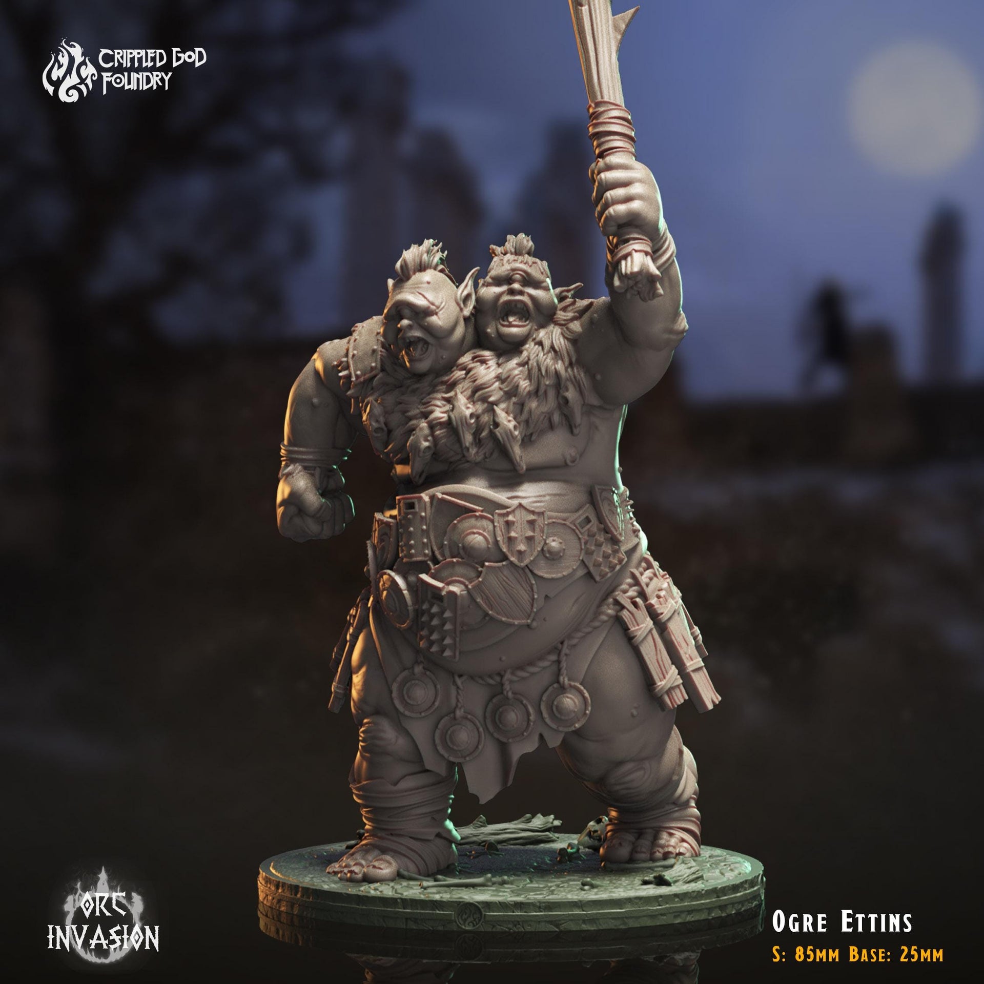 Ogre Ettins - Crippled God Foundry - Orc Invasion | 32mm | Barbarian | Giant