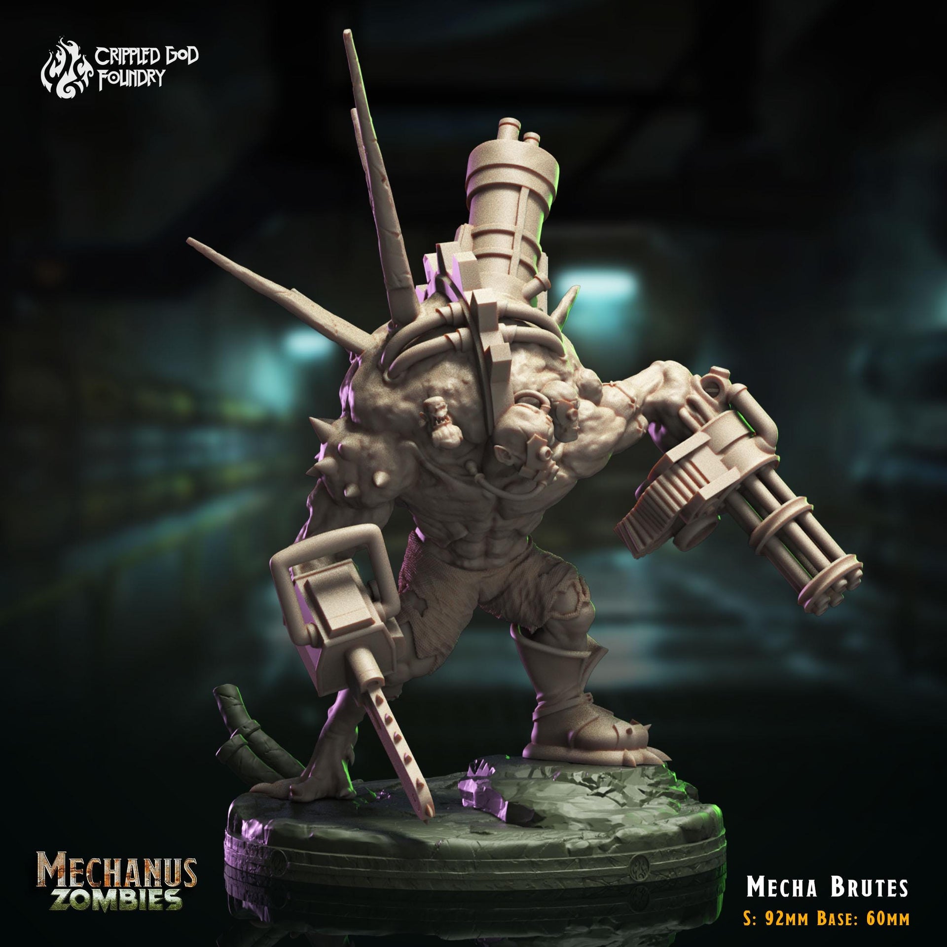 Mecha Brutes, Cyborg Abominations - Crippled God Foundry - Mechanus Zombies | 32mm | Scifi | Experiment | Demon