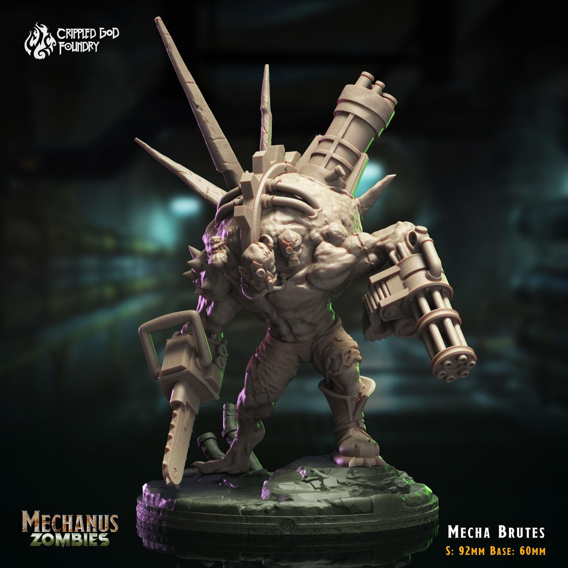 Mecha Brutes, Cyborg Abominations - Crippled God Foundry - Mechanus Zombies | 32mm | Scifi | Experiment | Demon