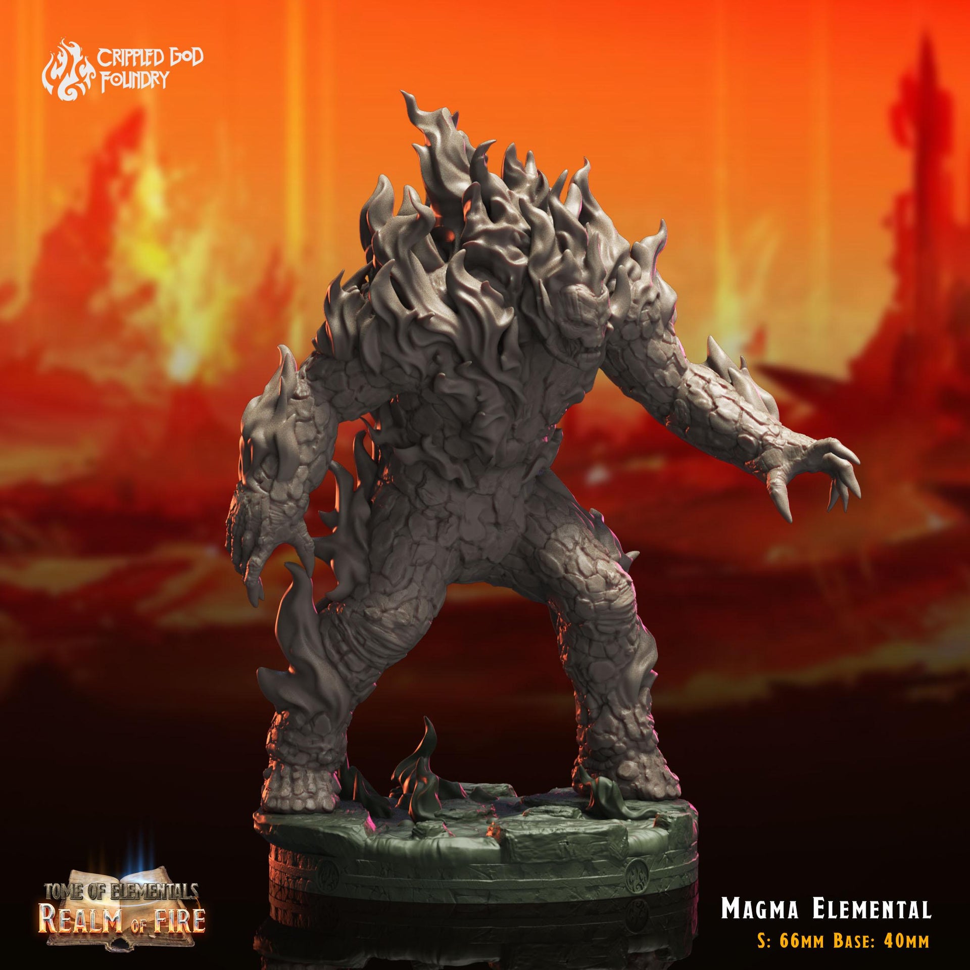 Magma Elemental - Crippled God Foundry - Realm of Fire | 32mm | Lava | Fire