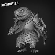 Mole Rat Knight - Goonmaster | Malevolant Mole Rats| Miniature | Wargaming | Roleplaying Games | 32mm | Fighter | Bandit | Mercenary