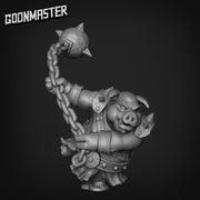 Ballhogs, Pig Folk Berserkers - Goonmaster | Malevolant Mole Rats| Miniature | Wargaming | Roleplaying Games | 32mm