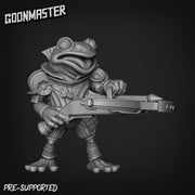 Fancy Frog Arbalest - Goonmaster | Miniature | Wargaming | Roleplaying Games | 32mm | bullywug | Knight | Crossbow