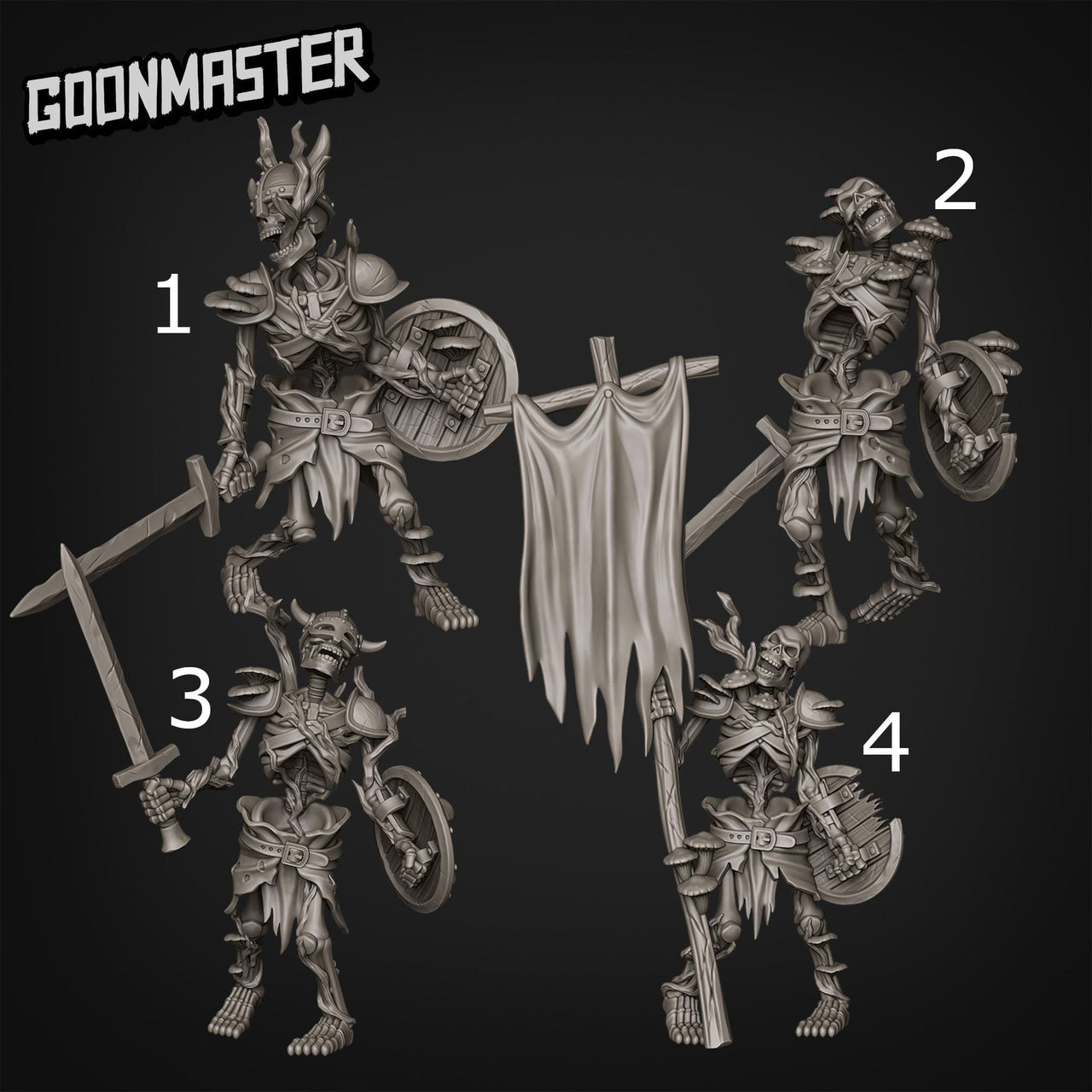 Swamp Skeleton - Goonmaster | Miniature | Wargaming | Roleplaying Games | 32mm | Knight | Corpse