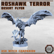 Roshawk, Dert Flyer - Print Minis | Sci Fi | 28mm Heroic | Apocalypse | Demon | Dinosaur