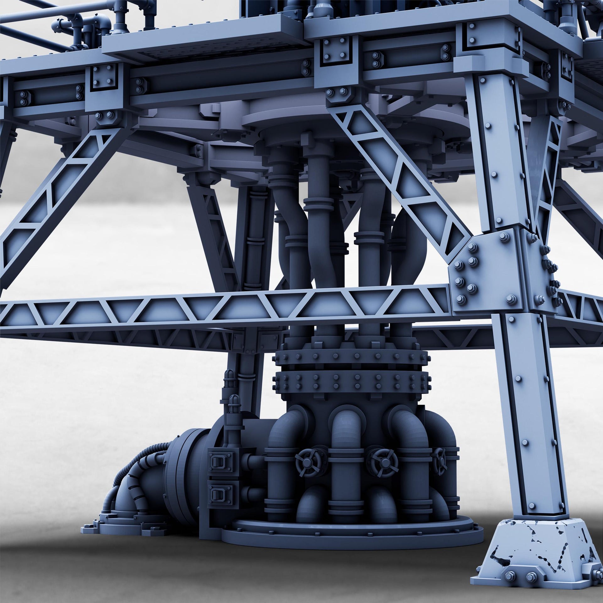 Etheum Rig, Drill Platform Terrain - Print Minis | Sci Fi | Light Infantry | 28mm Heroic | Apocalypse | Oil