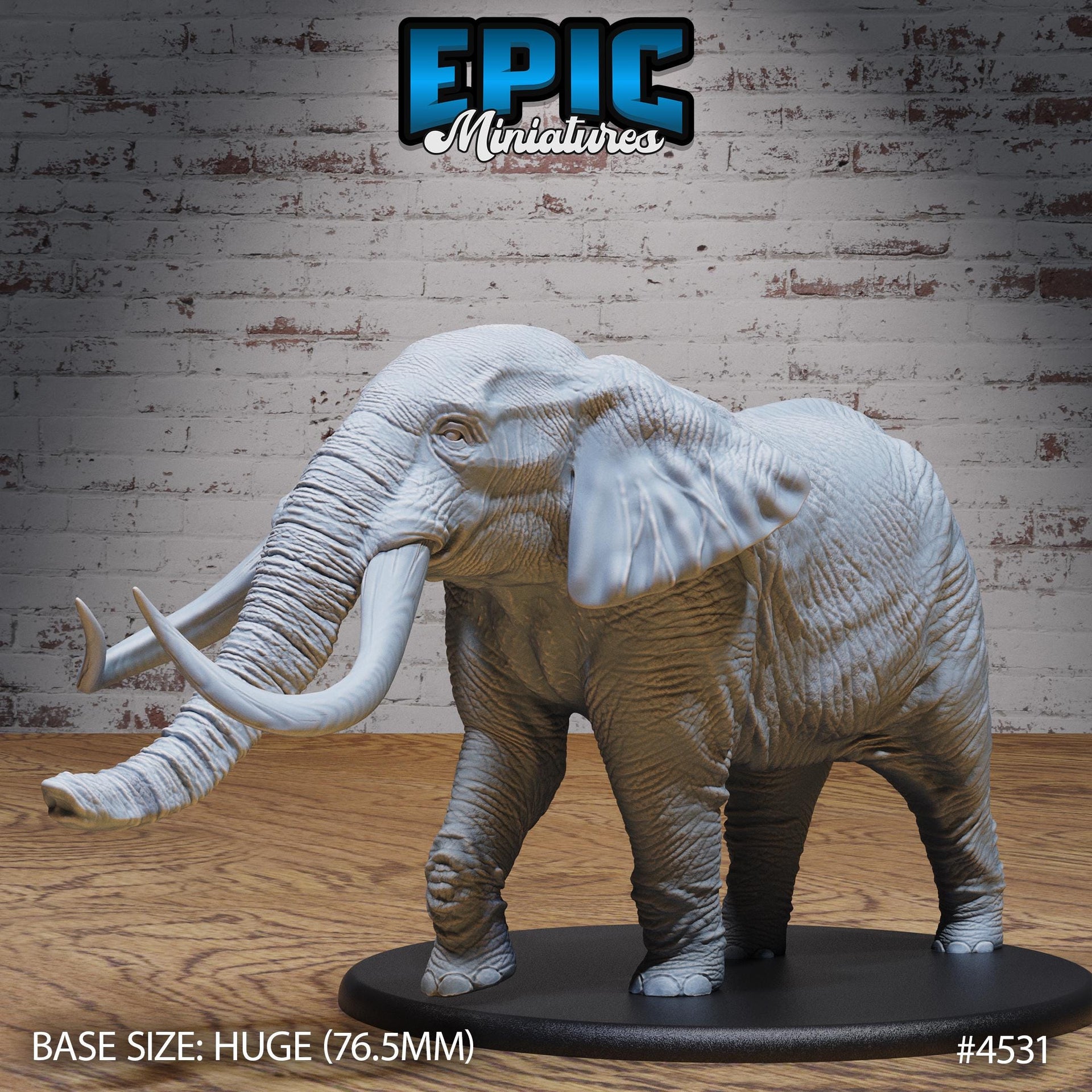 Safari Elephant - Epic Miniatures | Safari Tour | 28mm | 32mm | Armored | African bush elephant