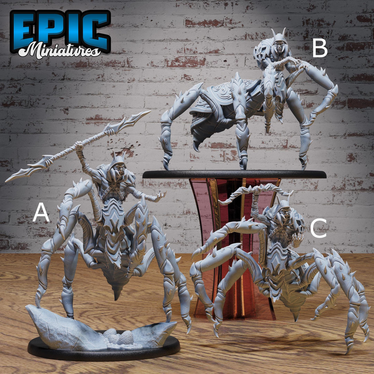 Dark Elf Spider - Epic Miniatures | Deep Dark Caves | 28mm | 32mm | Fighter | Mutant