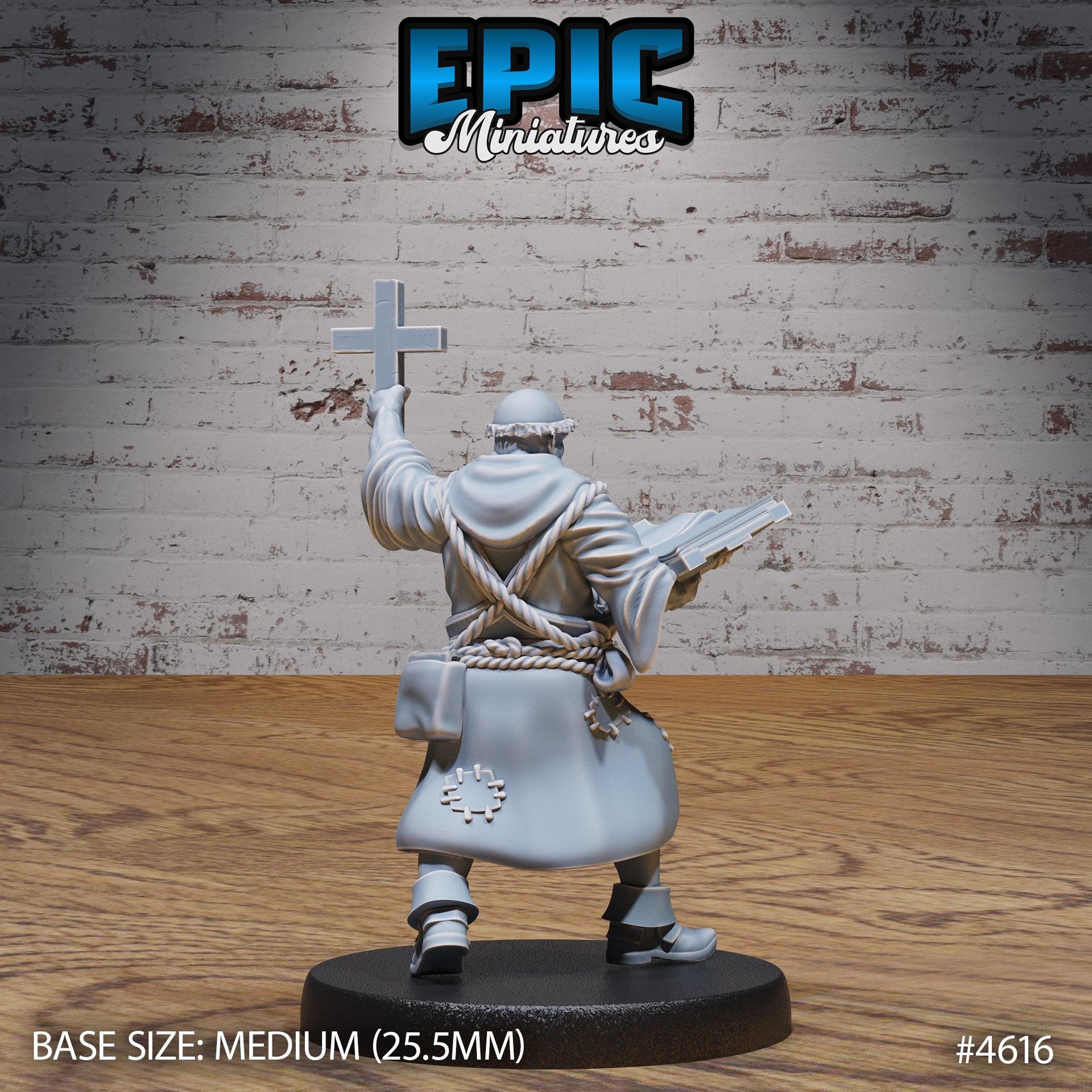 Cleric Monk - Epic Miniatures | Faith Defender | 28mm | 32mm | Villager | Inquisitor | Priest