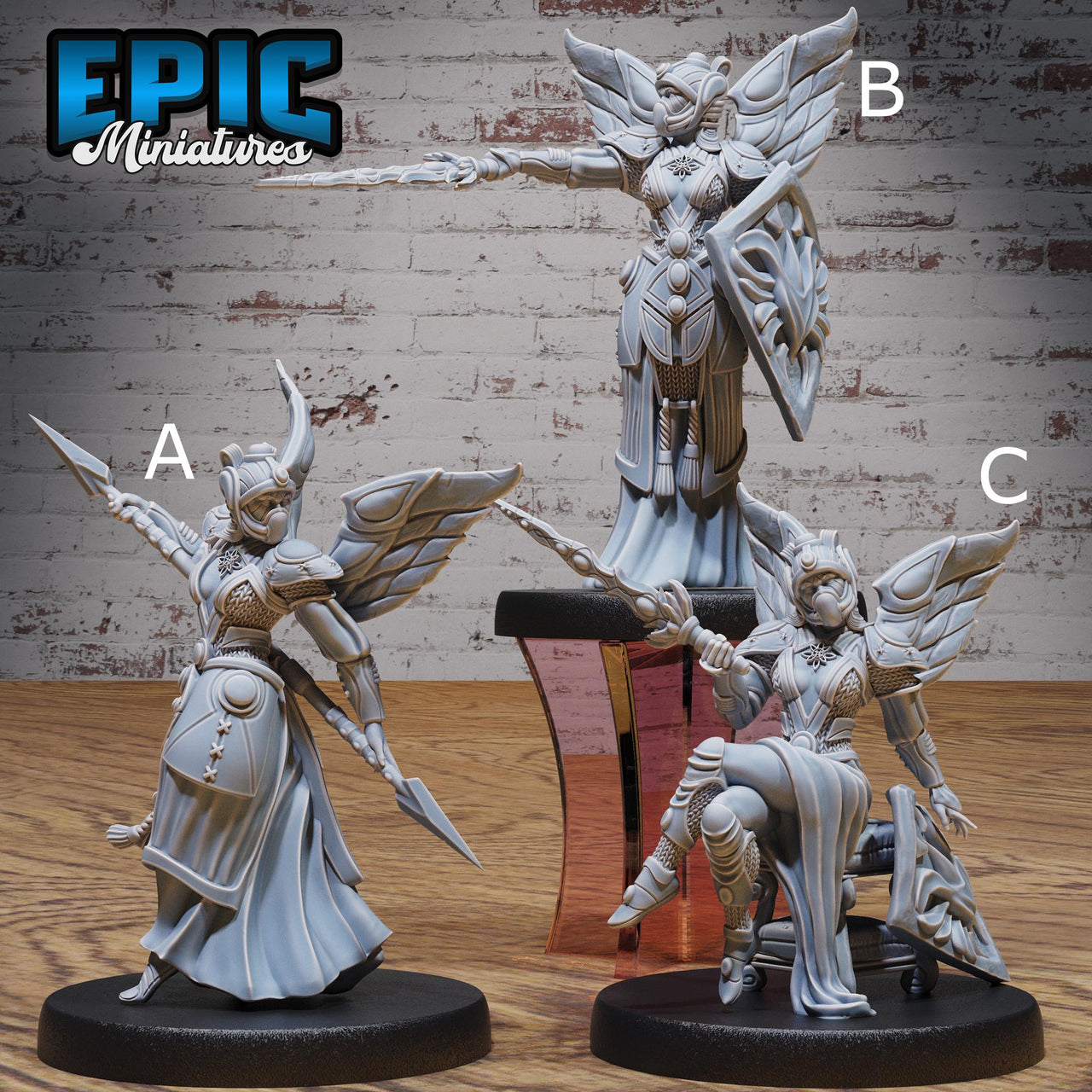 Astral Deva - Epic Miniatures | Faith Defender | 28mm | 32mm | Paladin | Angel | Knight