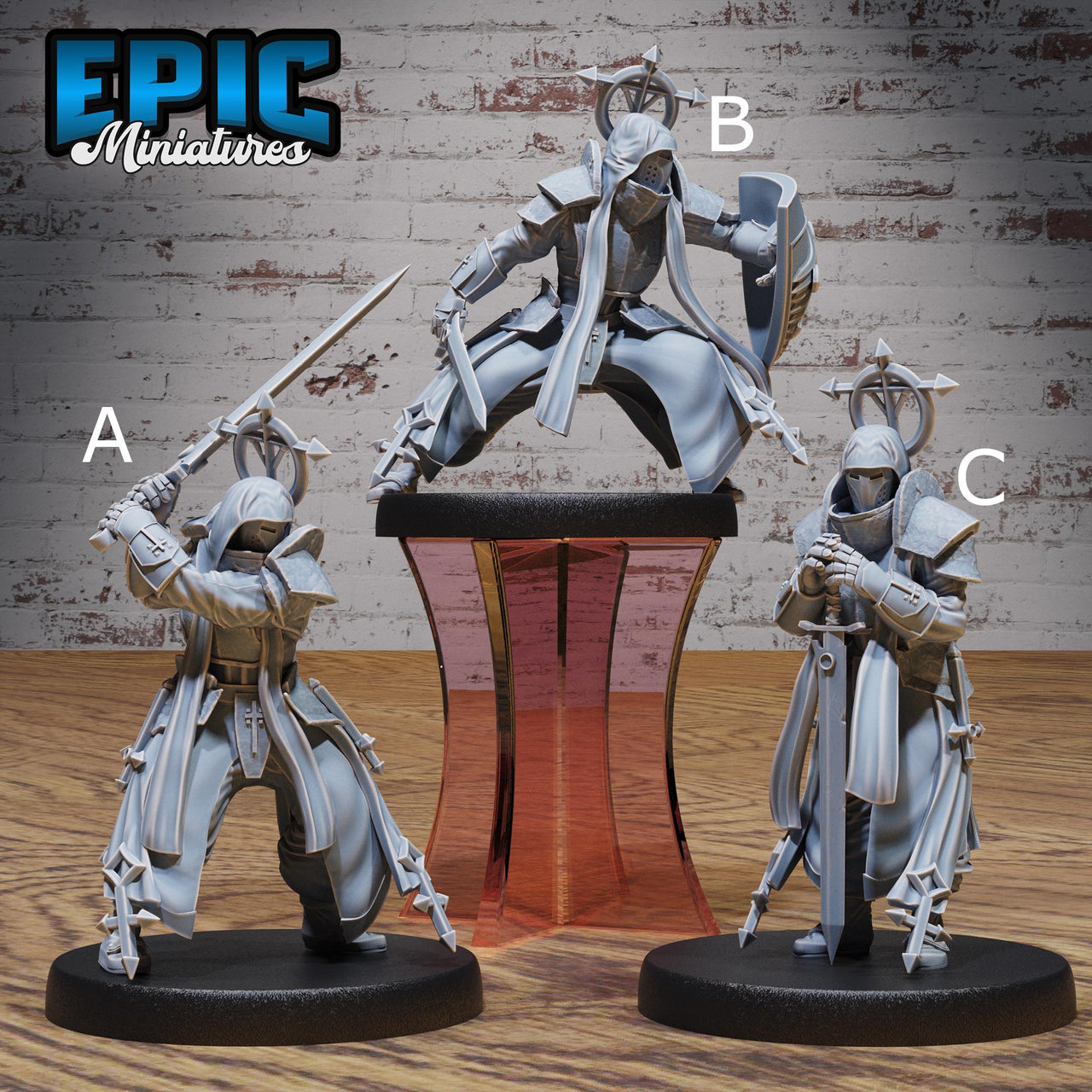 Inquisitor Knight - Epic Miniatures | Faith Defender | 28mm | 32mm | Vampire Hunter | Paladin