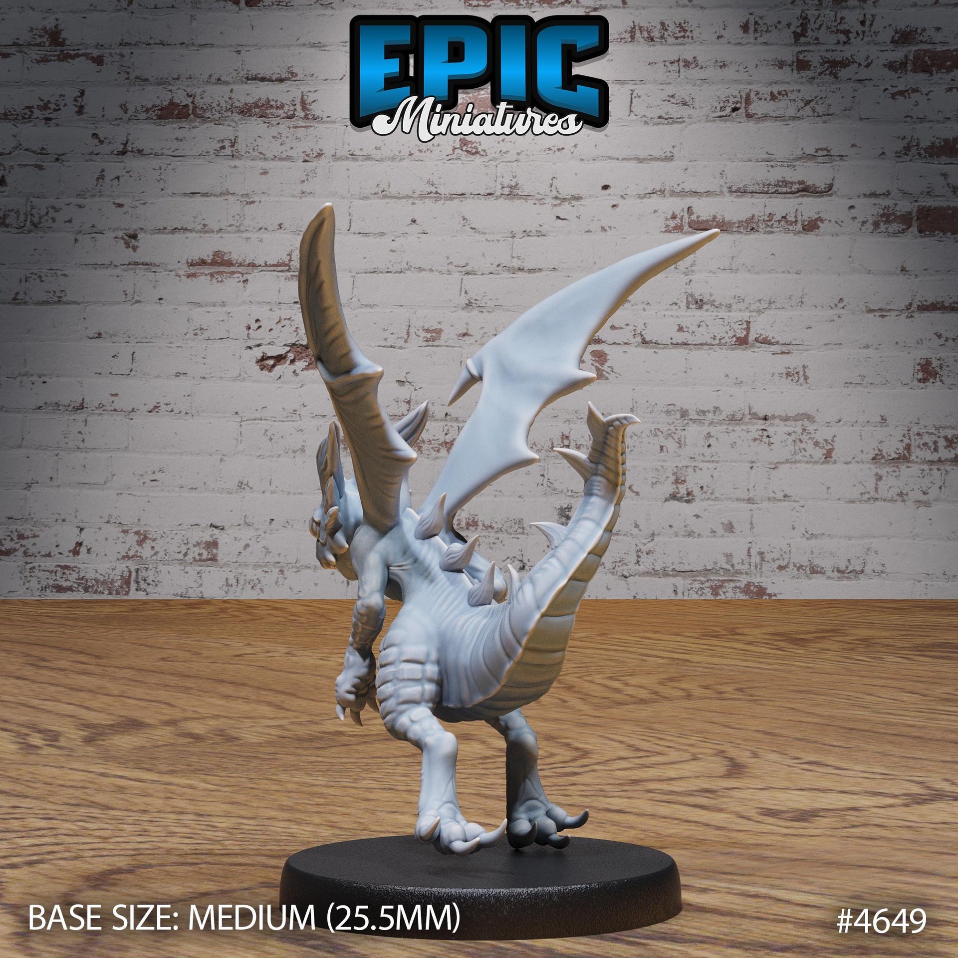 Light Dragon Wyrmling - Epic Miniatures | Faith Defender | 28mm | 32mm | Playing | Flying