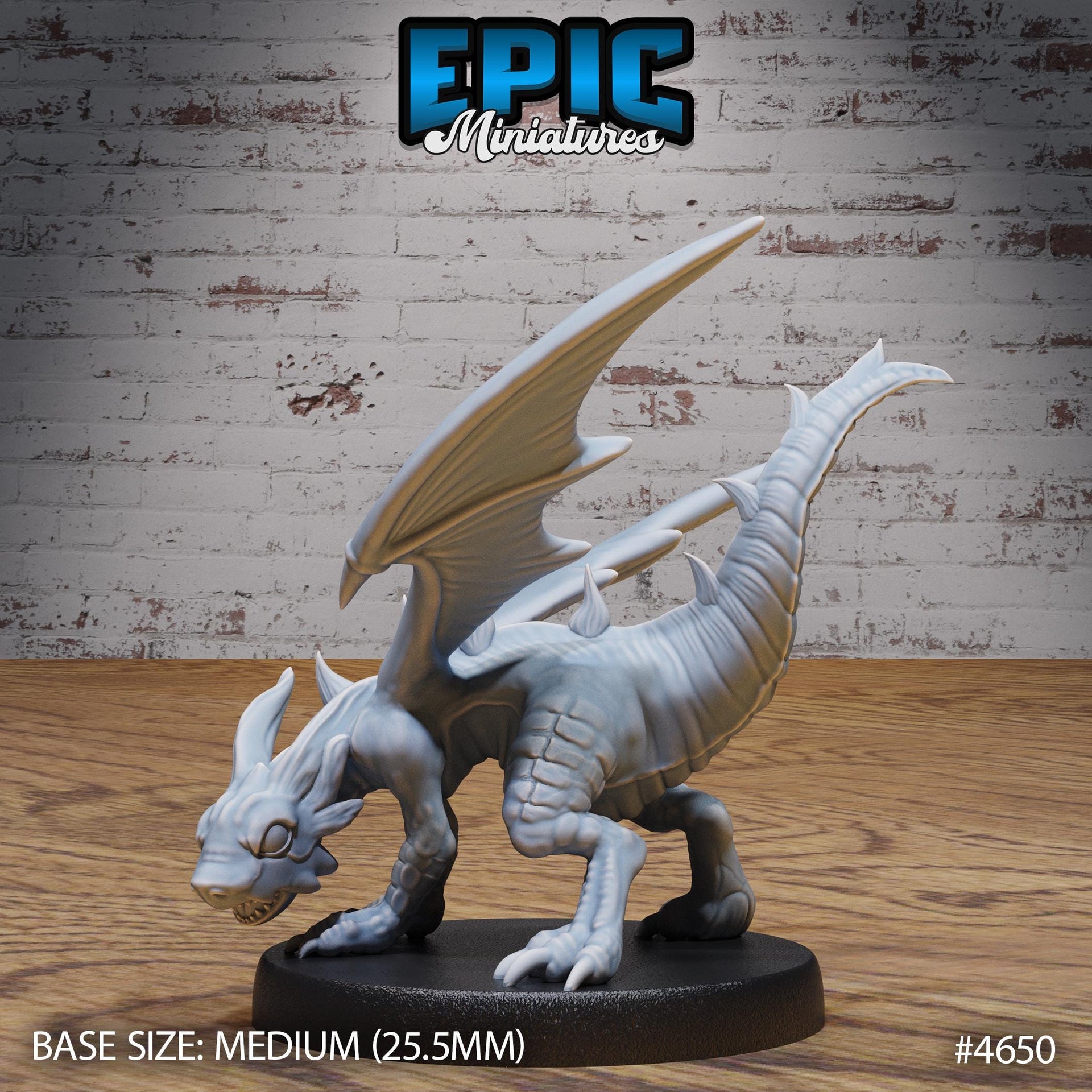 Light Dragon Wyrmling - Epic Miniatures | Faith Defender | 28mm | 32mm | Playing | Flying