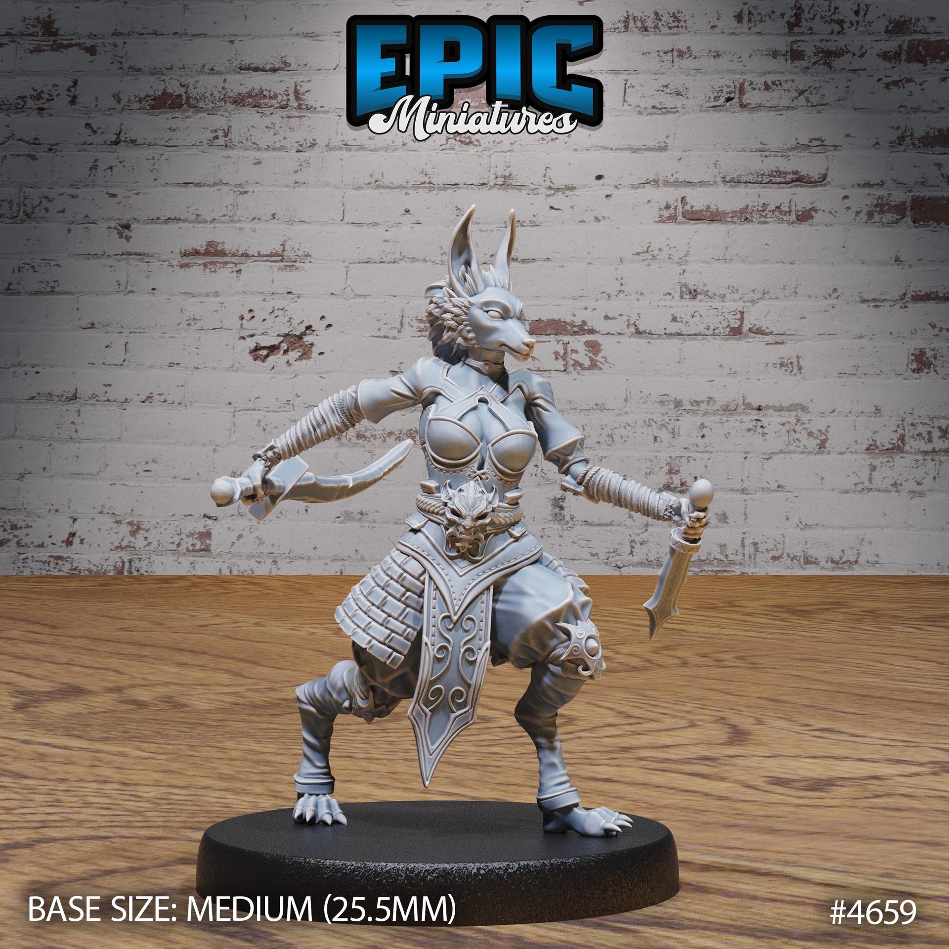 Jackalwere Female - Epic Miniatures | Beast Hunt | 28mm | 32mm | Egypt | Hyena | Jackalfolk