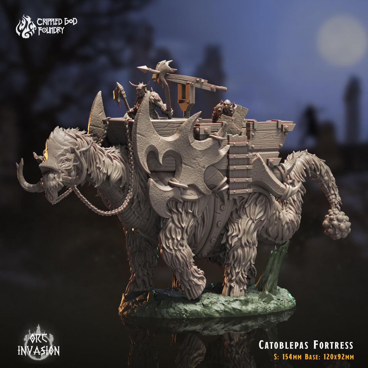 Catoblepas Fortress, Orc Warbeast - Crippled God Foundry - Orc Invasion | 32mm | Artillery | Ballista