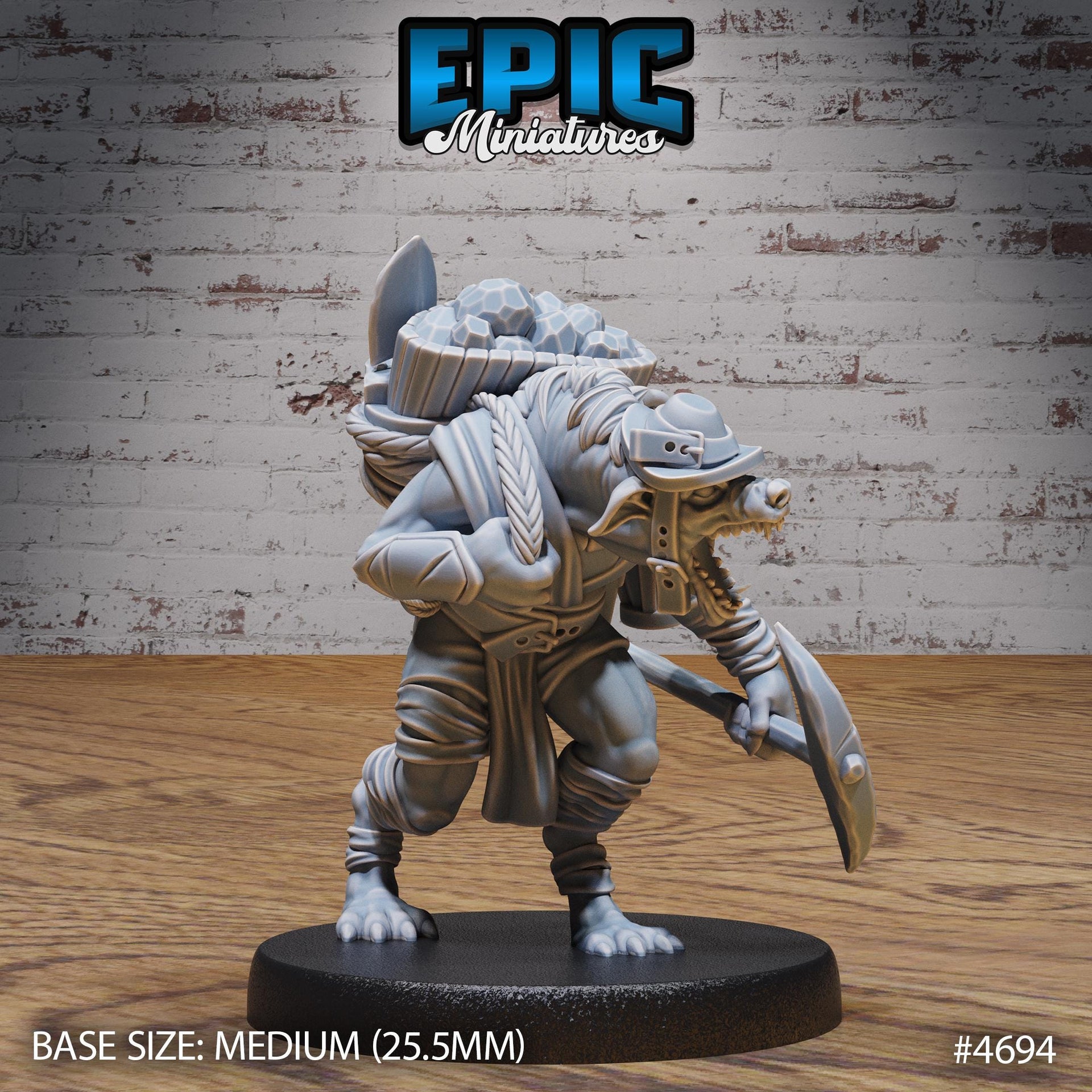 Gnoll Teibe - Epic Miniatures | Beast Hunt | 28mm | 32mm | Hyenafolk | Fighter |Noble | Priest