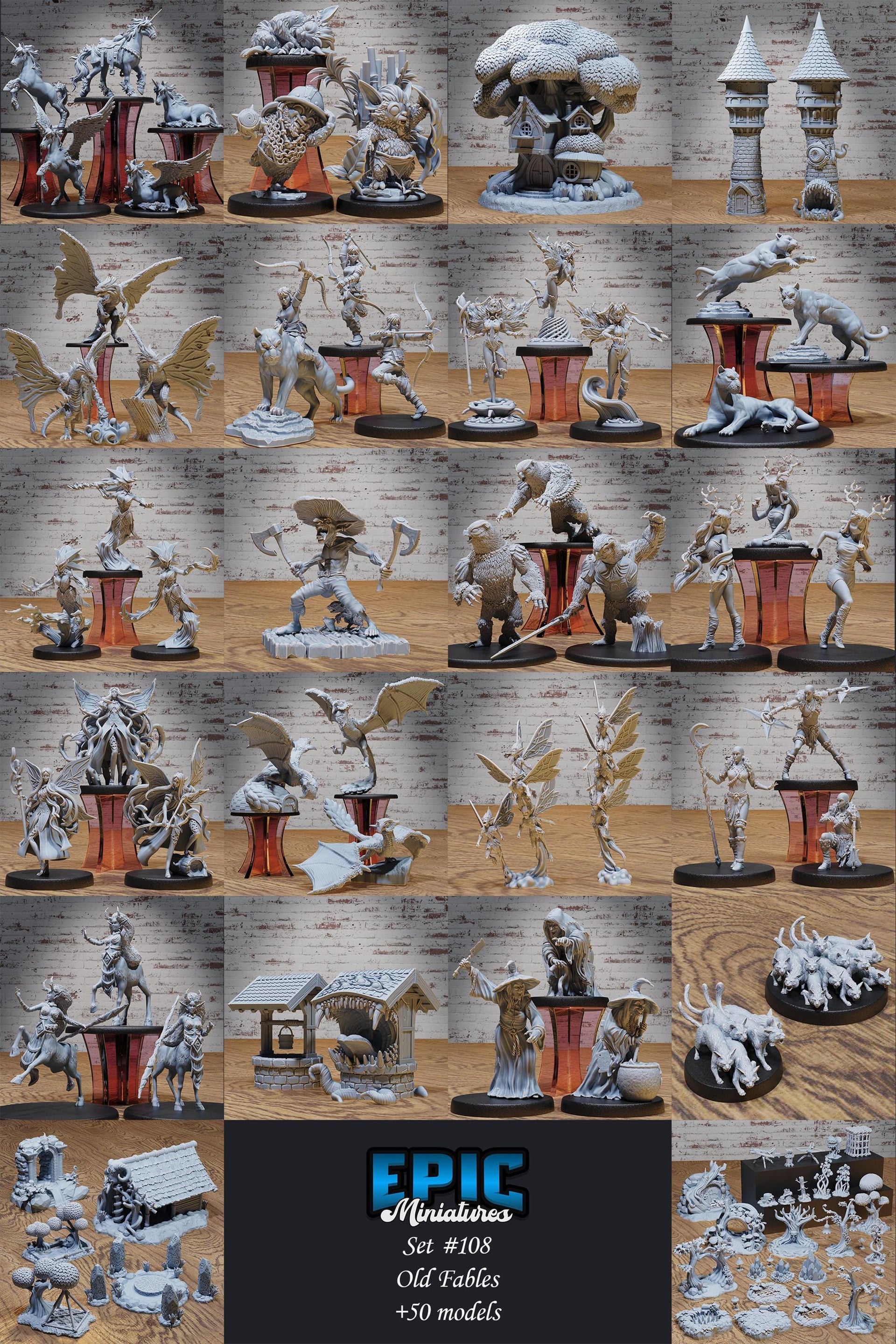 Unicorn Classic - Epic Miniatures | Old Fables | 28mm | 32mm | Pegasus | Mount