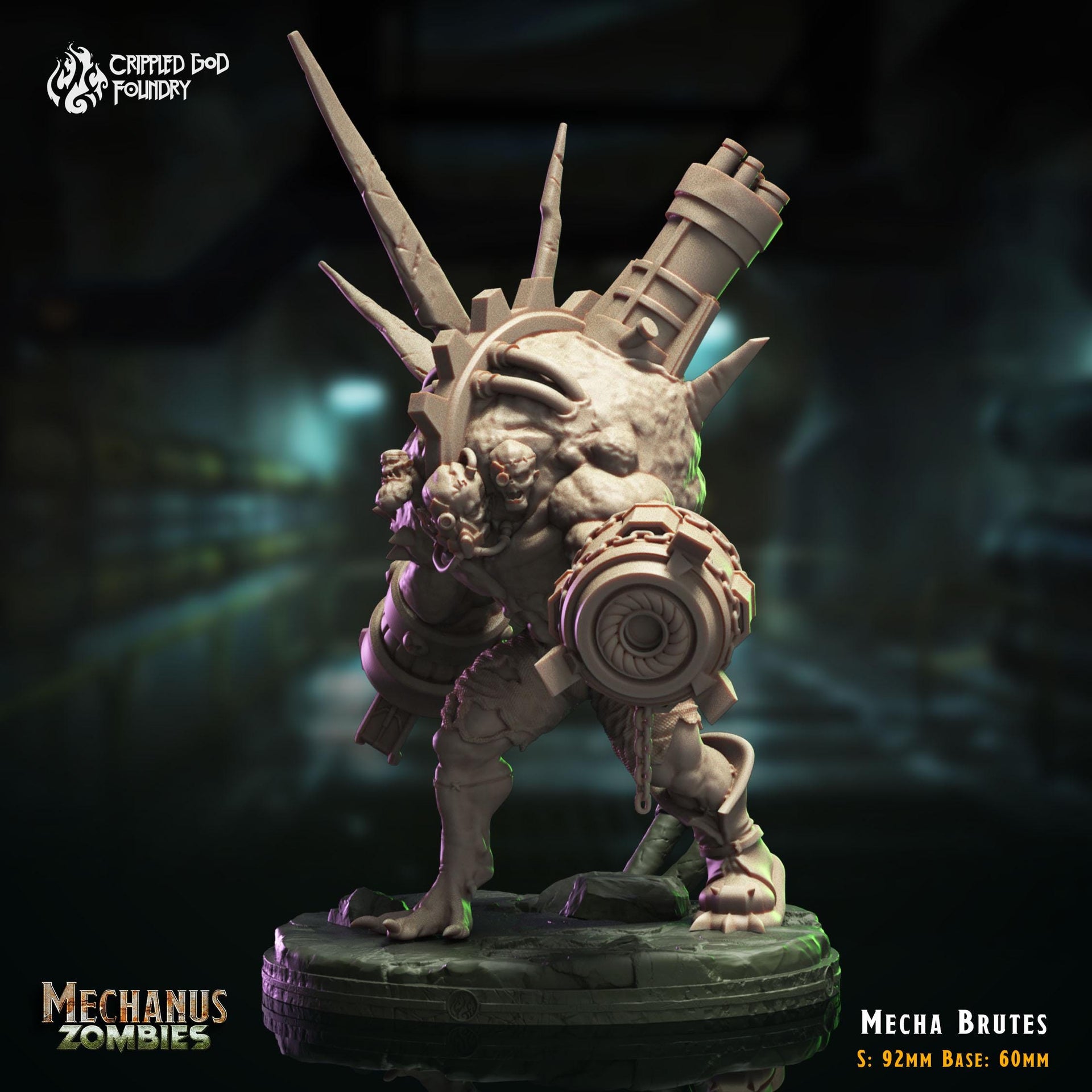 Mecha Brutes, Cyborg Abominations - Crippled God Foundry - Mechanus Zombies | 32mm | Scifi | Experiment | Demon