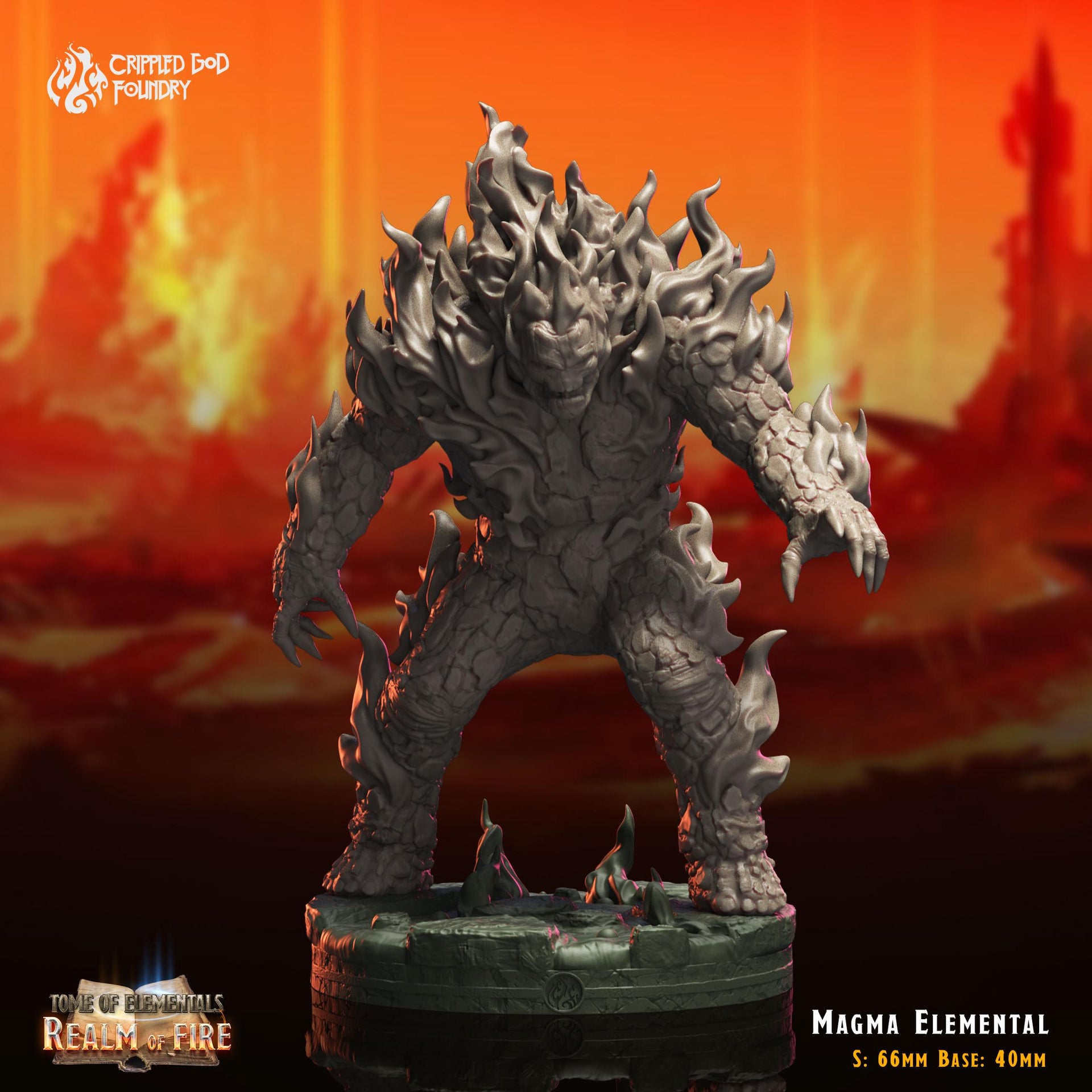 Magma Elemental - Crippled God Foundry - Realm of Fire | 32mm | Lava | Fire