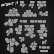 Cobblestones - Goonmaster Basing Bits | Miniature | Wargaming | Roleplaying Games | 32mm | Basing Supplies | Rubble | Debris