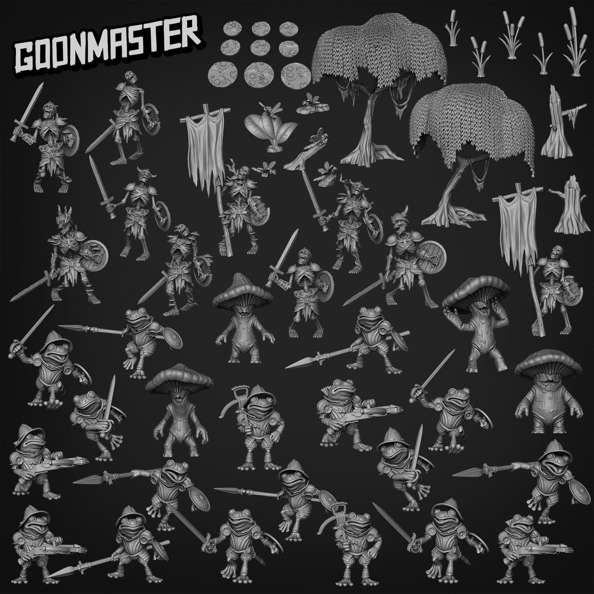 Swamp Skeleton - Goonmaster | Miniature | Wargaming | Roleplaying Games | 32mm | Knight | Corpse