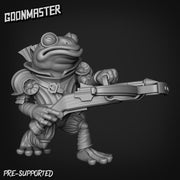 Fancy Frog Arbalest - Goonmaster | Miniature | Wargaming | Roleplaying Games | 32mm | bullywug | Knight | Crossbow