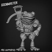 Fancy Frog Arbalest - Goonmaster | Miniature | Wargaming | Roleplaying Games | 32mm | bullywug | Knight | Crossbow