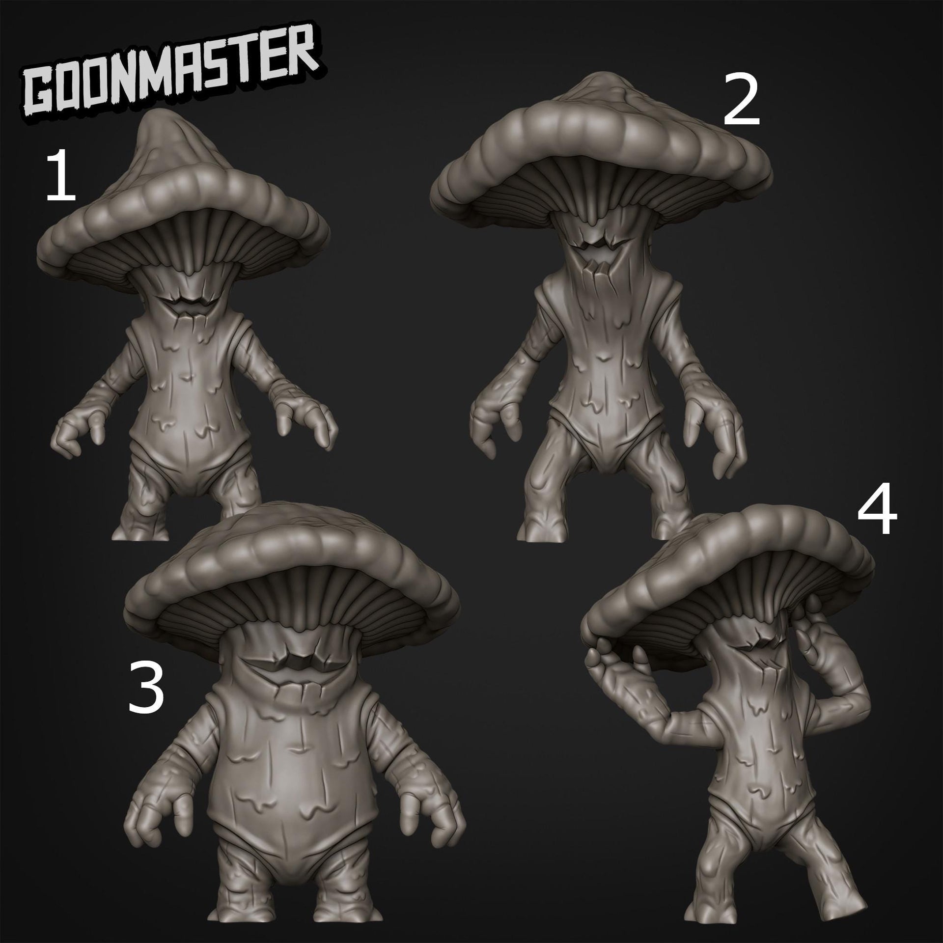 Mushroom Folk - Goonmaster | Miniature | Wargaming | Roleplaying Games | 32mm | FunGuy