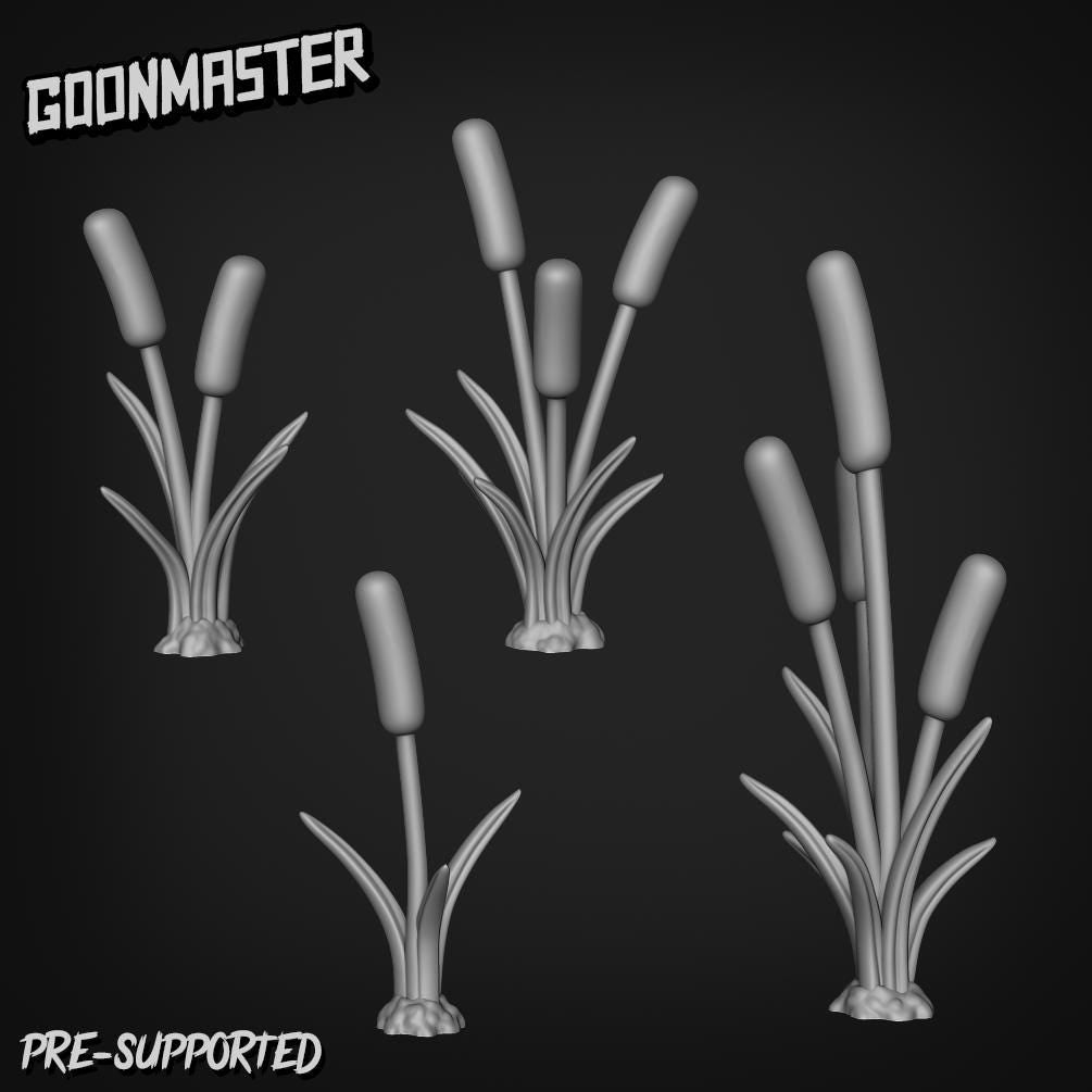 Cat Tails - Goonmaster Basing Bits | Miniature | Wargaming | Roleplaying Games | 32mm | Basing Supplies | Swamp | River