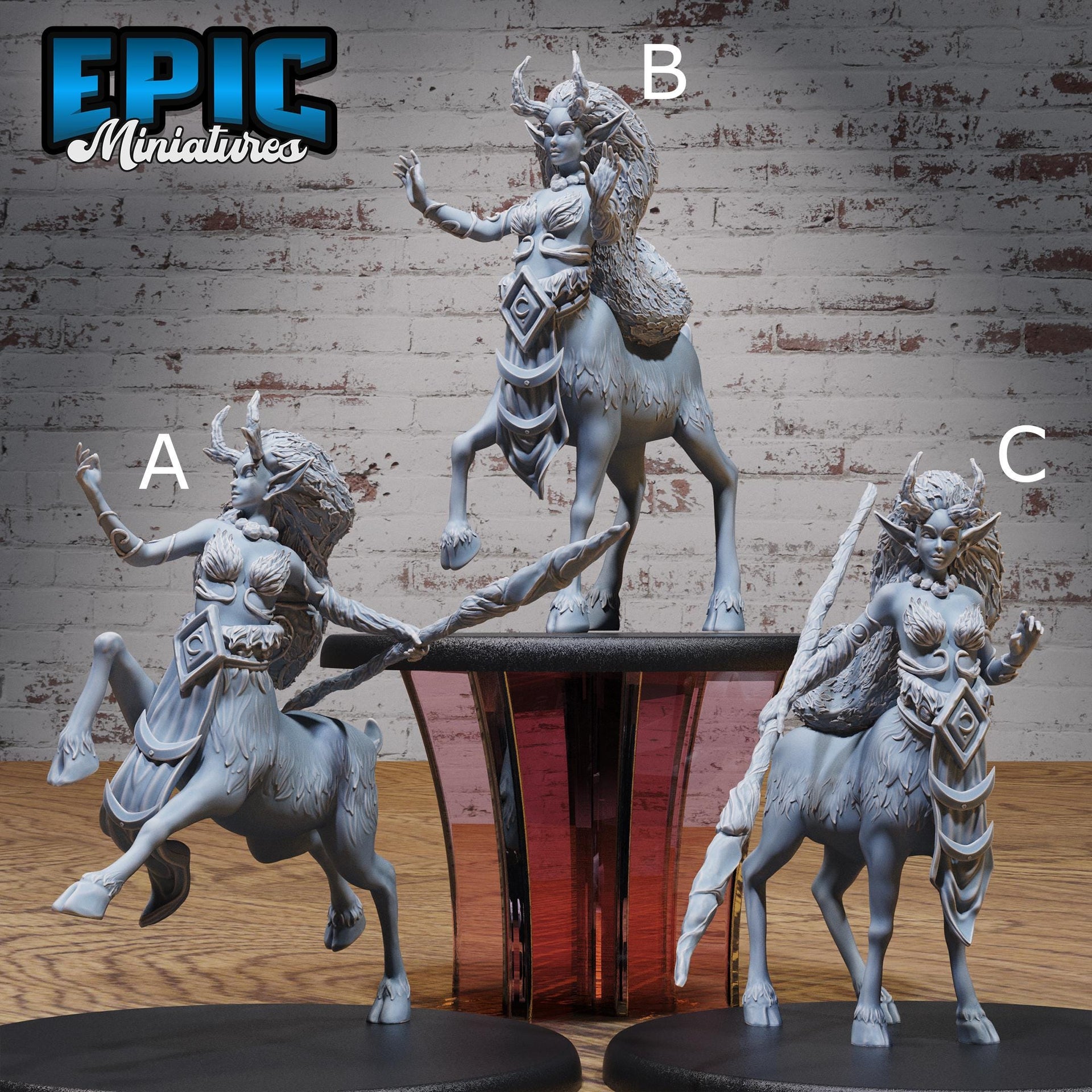 Faun Druid - Epic Miniatures | Old Fables | 28mm | 32mm | Deer Centaur | Night Elf