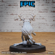 Druid Child Female - Epic Miniatures | Old Fables | 28mm | 32mm | Night Elf | Deer Horns