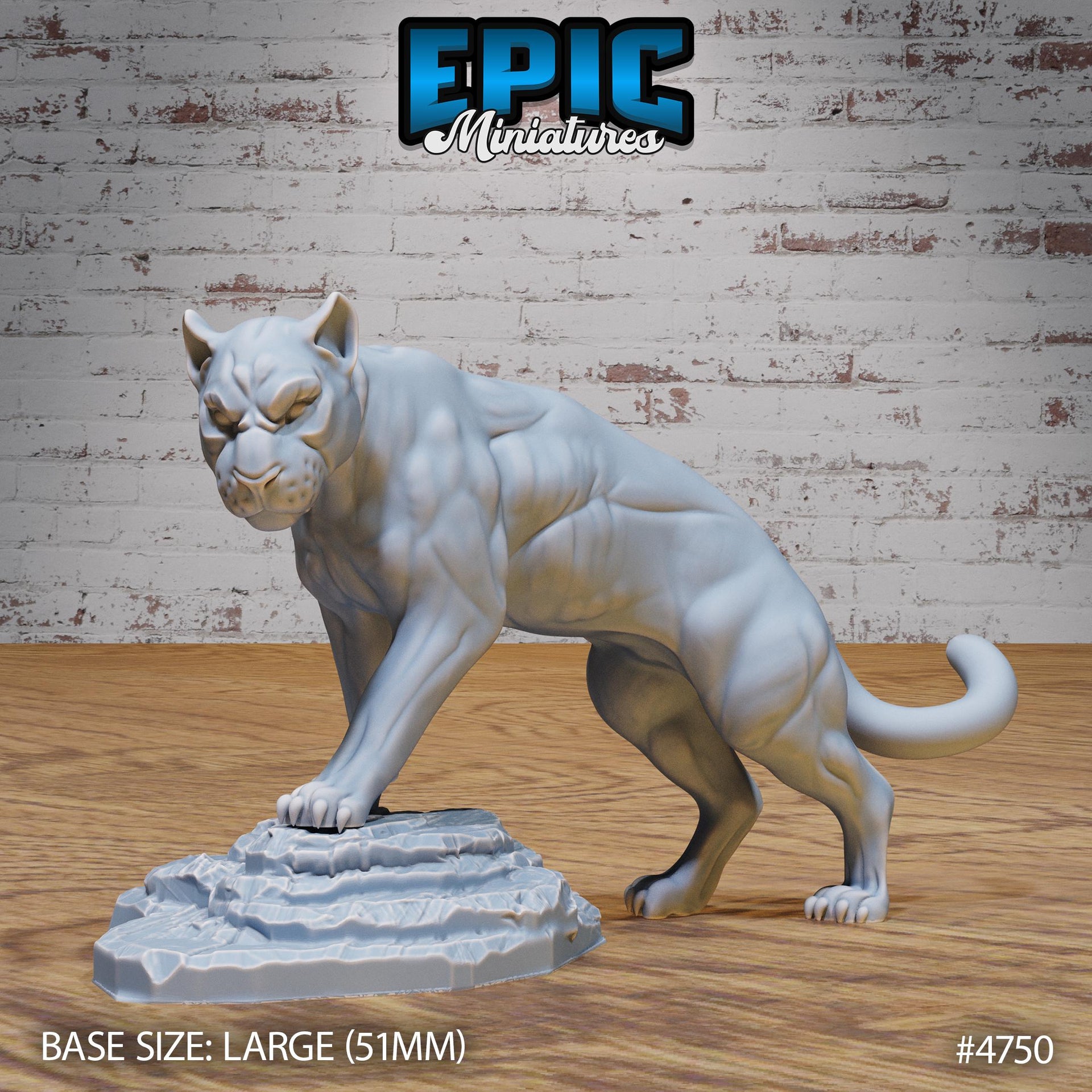 Black Panther - Epic Miniatures | Old Fables | 28mm | 32mm | Tiger | Lion