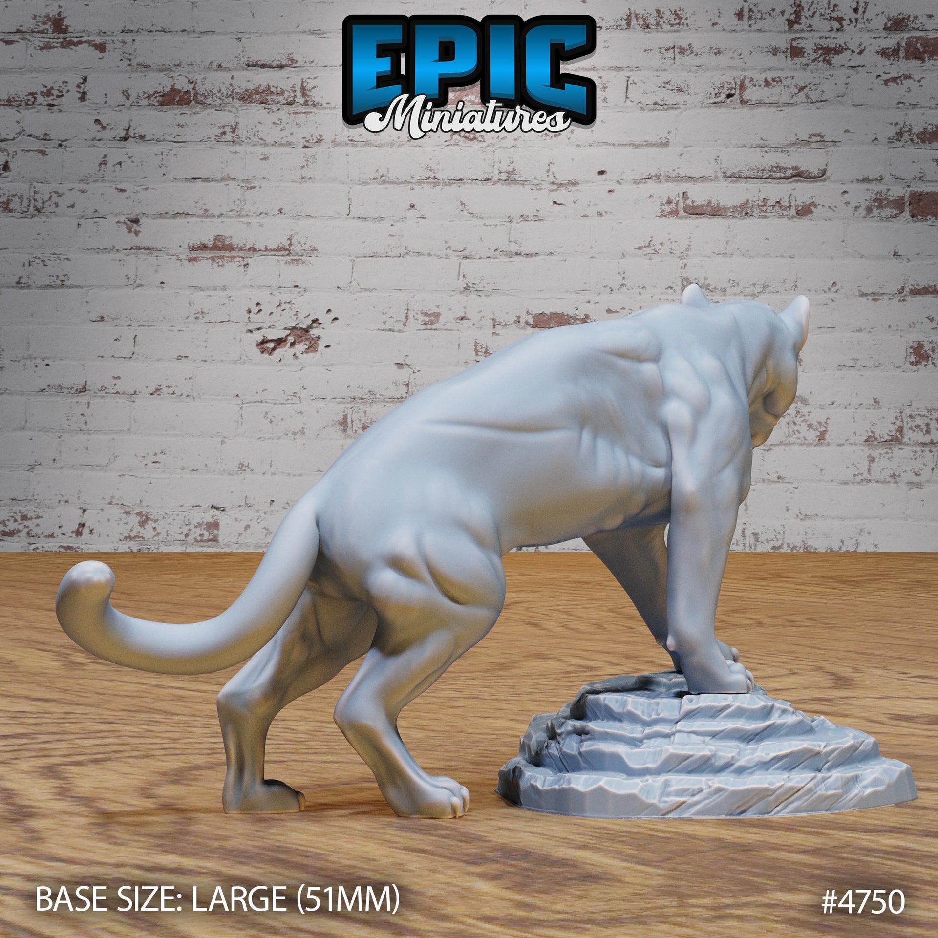 Black Panther - Epic Miniatures | Old Fables | 28mm | 32mm | Tiger | Lion