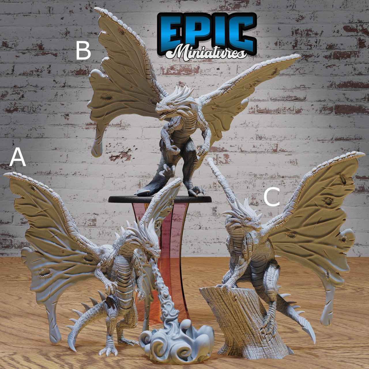 Fairy Dragon Classic - Epic Miniatures | Old Fables | 28mm | 32mm | Butterfly | Breath Weapon