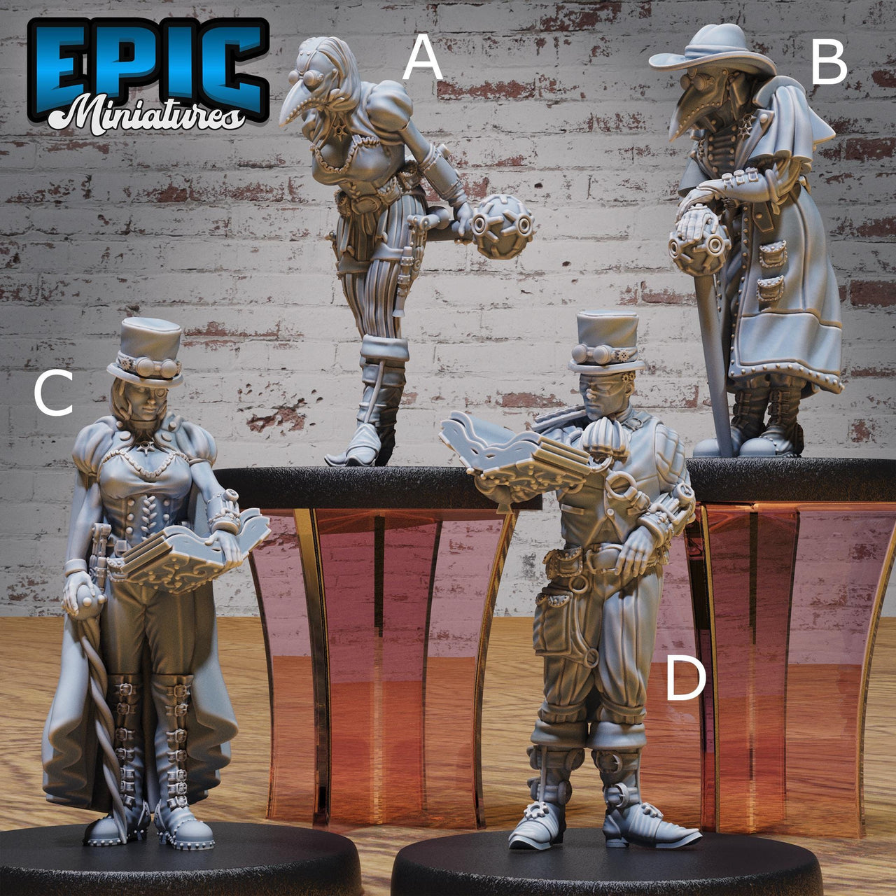 Esoteric Society, Steampunk Scholars - Epic Miniatures | Steam Society | 28mm | 32mm | Citizen | Doctor | Pirate