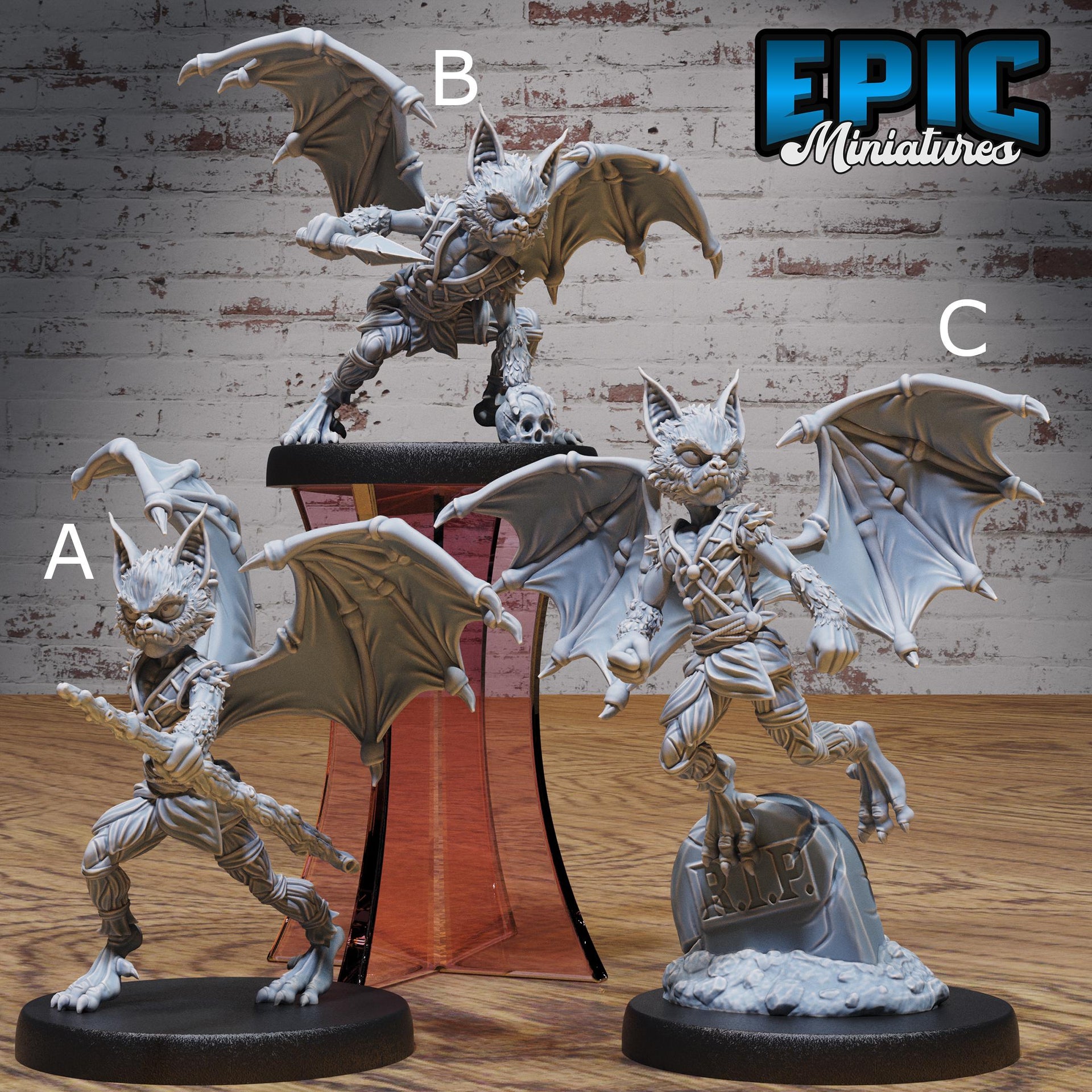 Bat Folk Warrior - Epic Miniatures | Vampire Invasion | 28mm | 32mm | Assassin | Rogue