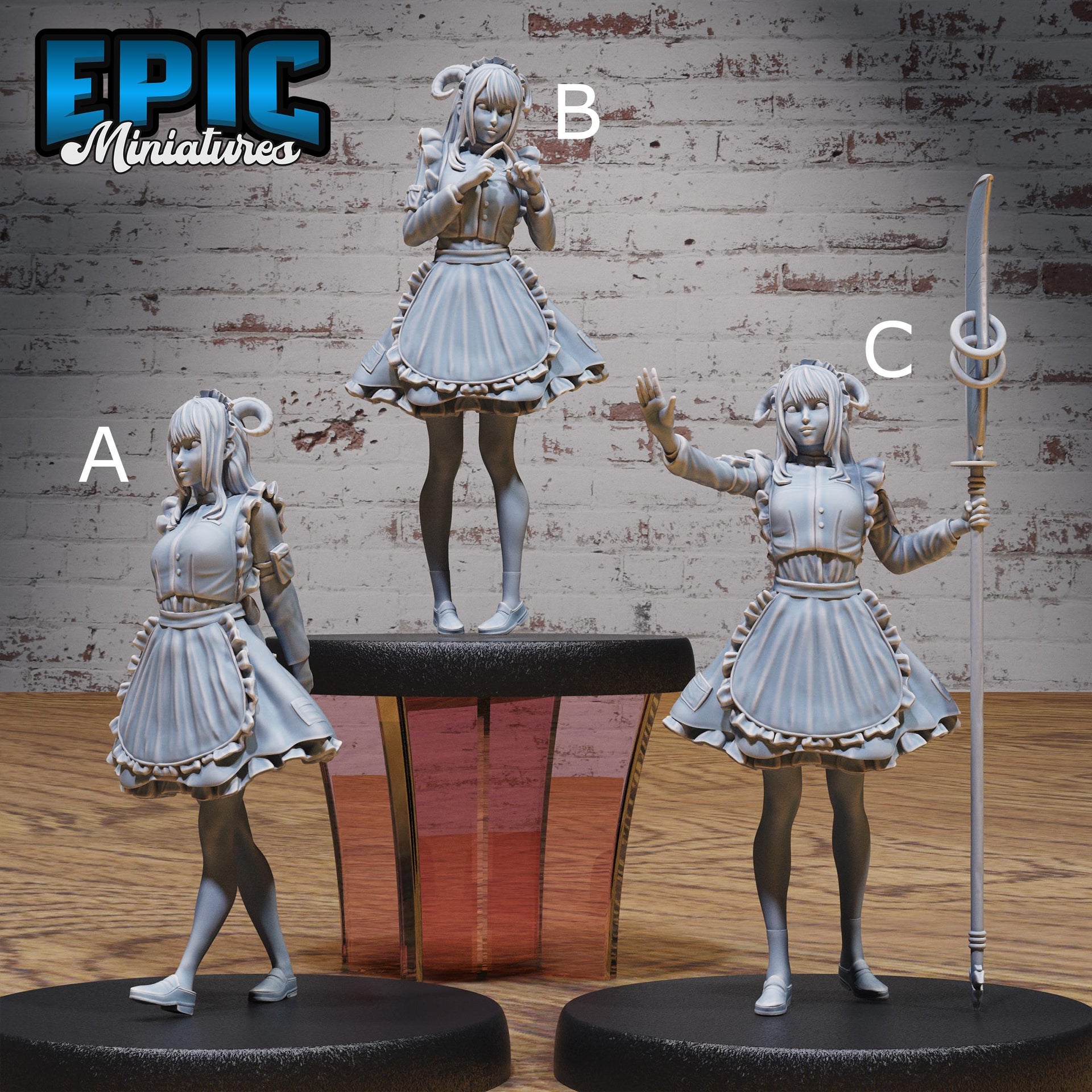 Tiefling Maid - Epic Miniatures | Vampire Invasion | 28mm | 32mm | Demon | Servant