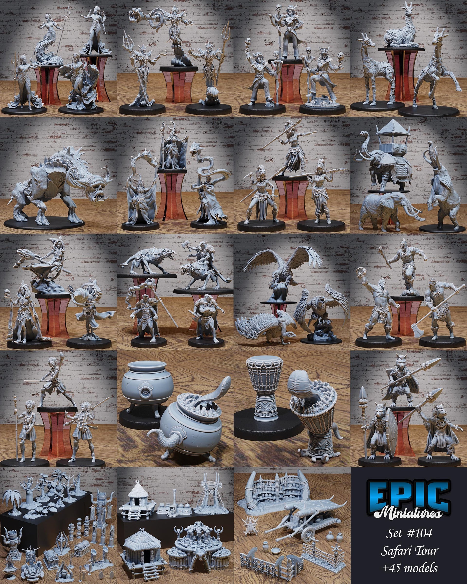 Dry Catopeblas - Epic Miniatures | Safari Tour | 28mm | 32mm | Desert | Skeletal