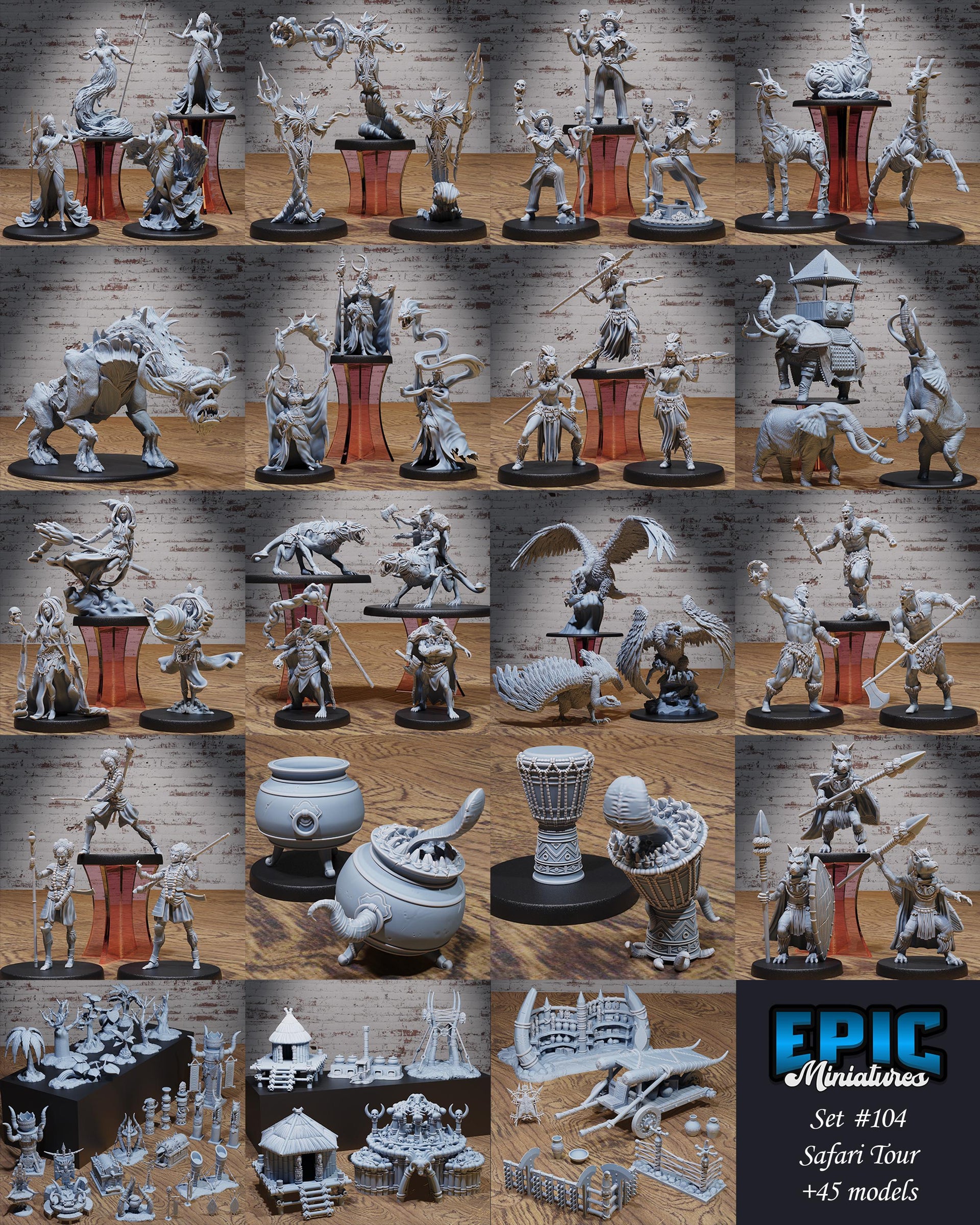 Beast Folk Tribe - Epic Miniatures | Safari Tour | 28mm | 32mm | Fighter | Warrior