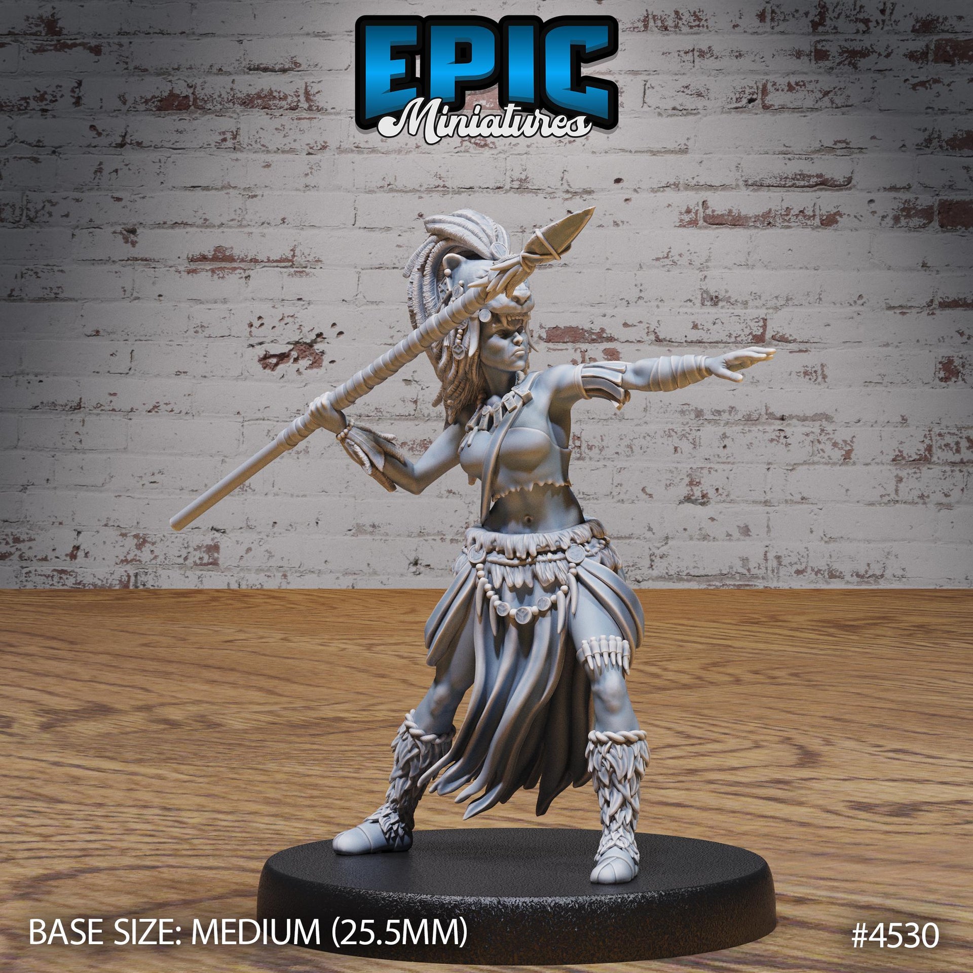 Lion Huntress - Epic Miniatures | Safari Tour | 28mm | 32mm | Barbarian | Fighter | Champion