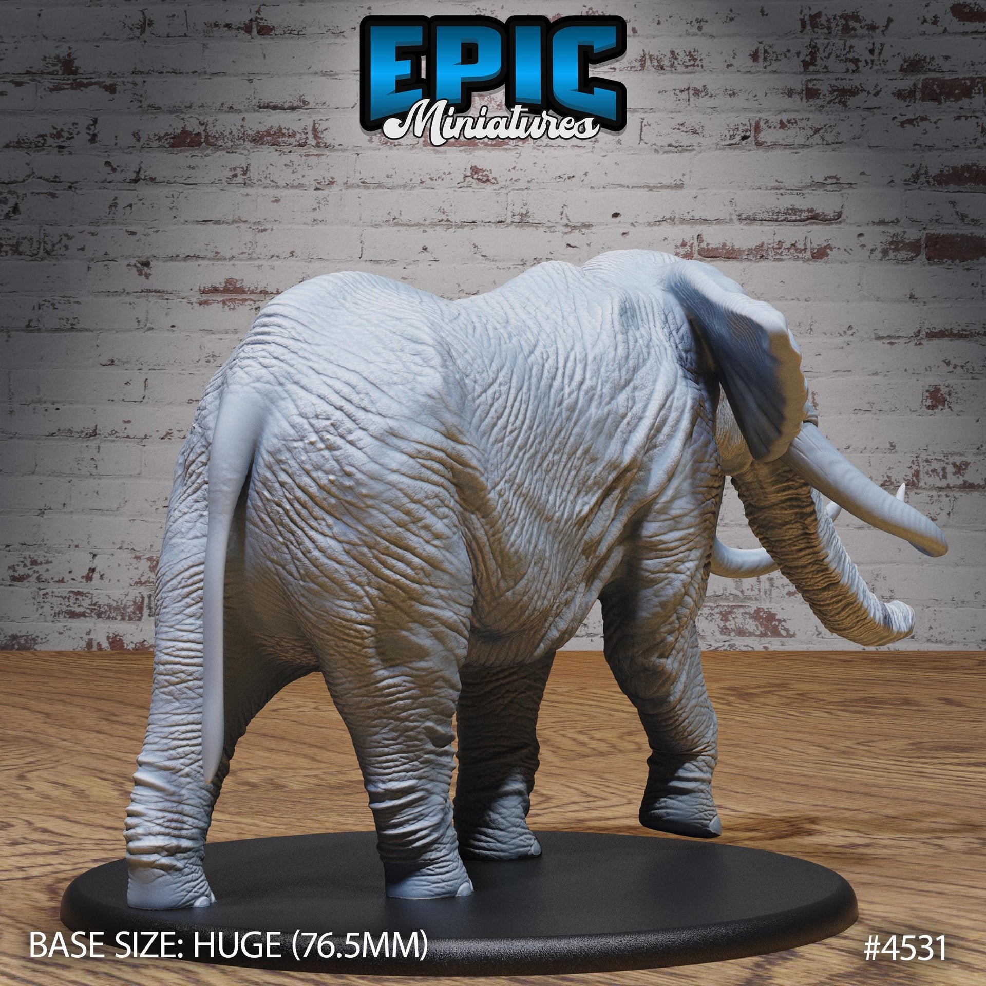 Safari Elephant - Epic Miniatures | Safari Tour | 28mm | 32mm | Armored | African bush elephant