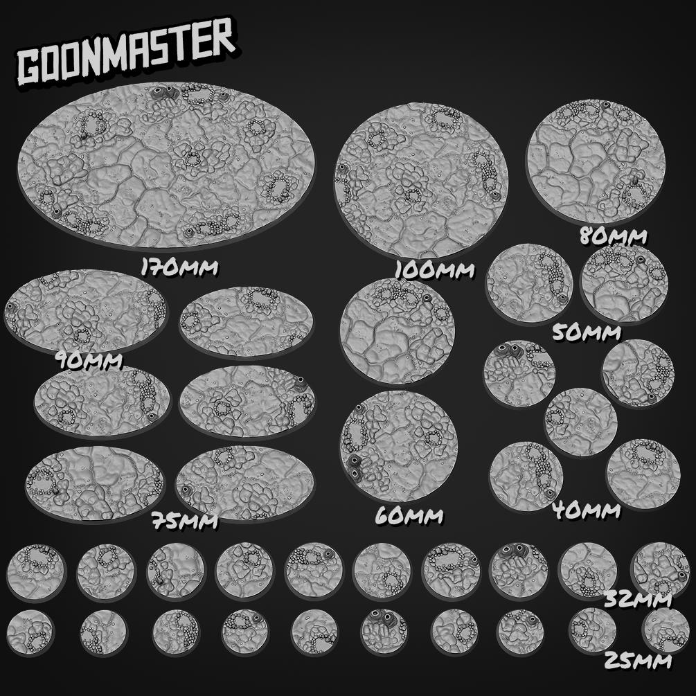 Crystal Cave Bases - Goonmaster | 25mm, 32mm, 40mm, 60, 75mm, and more for roleplaying and wargaming! Ready for Magnetizing!