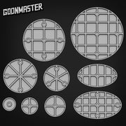 Cracked Stone Floor Bases - Goonmaster | 25mm, 32mm, 40mm, 60, 75mm, and more for roleplaying and wargaming! Ready for Magnetizing!