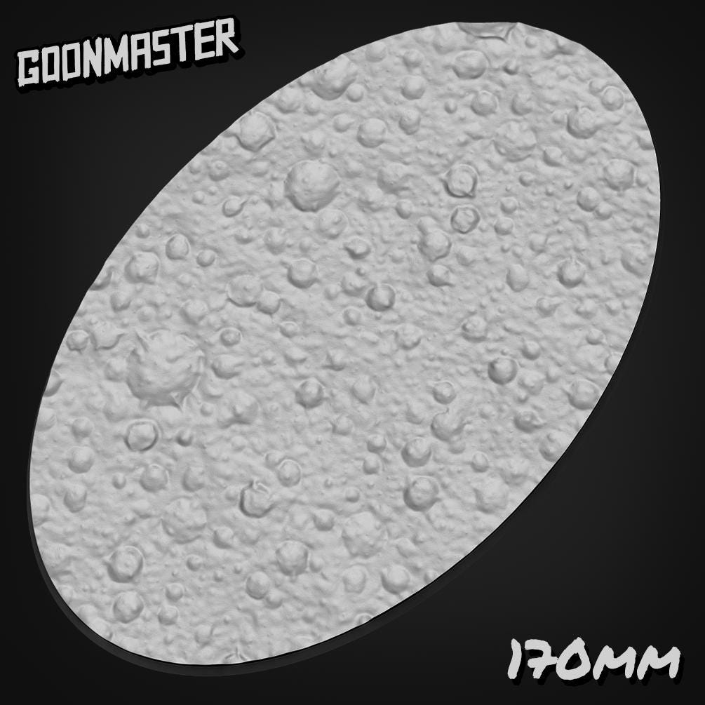 Moon Crater Bases - Goonmaster | 25mm, 32mm, 40mm, 60, 75mm, and more for roleplaying and wargaming! Ready for Magnetizing!