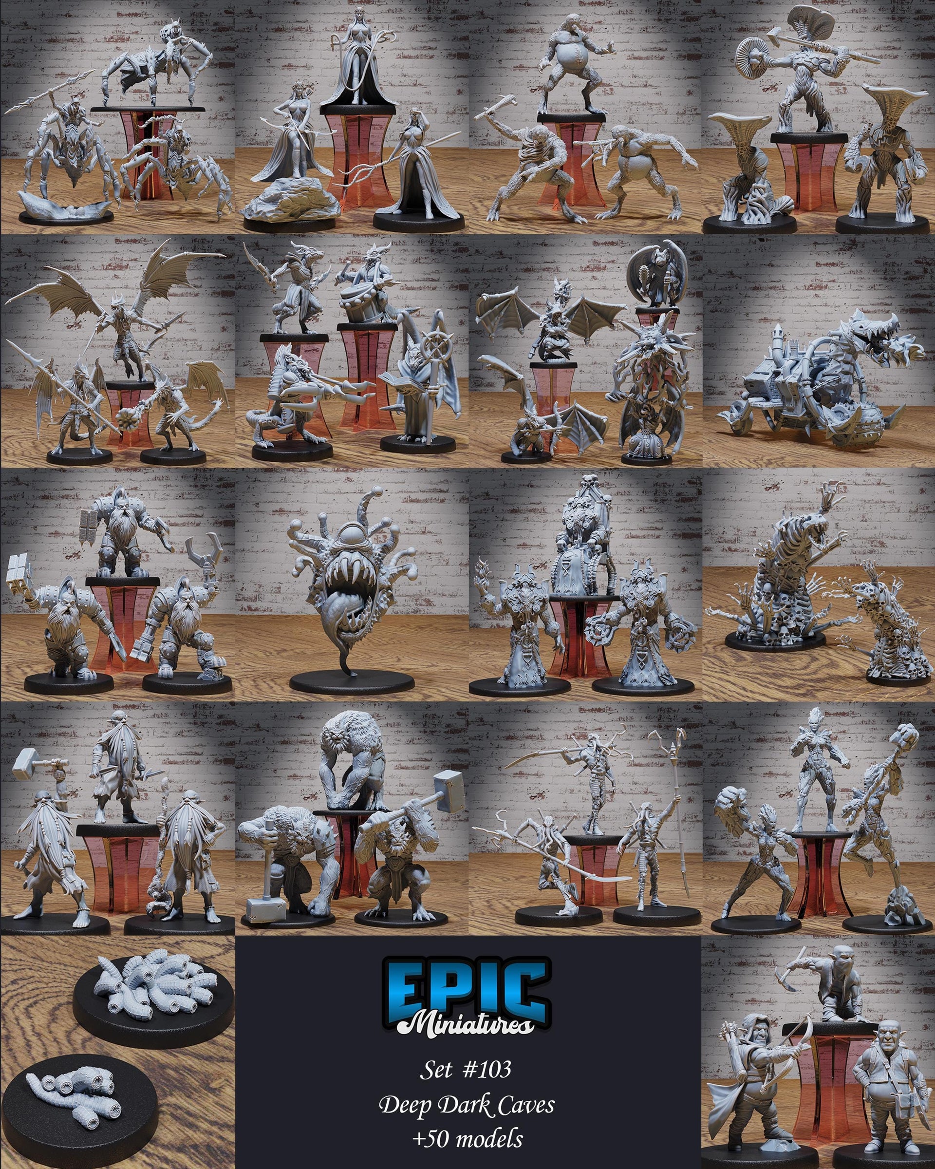 Kobold Tribe - Epic Miniatures | Deep Dark Caves | 28mm | 32mm | Adventurer | Scout | Warrior | Priest