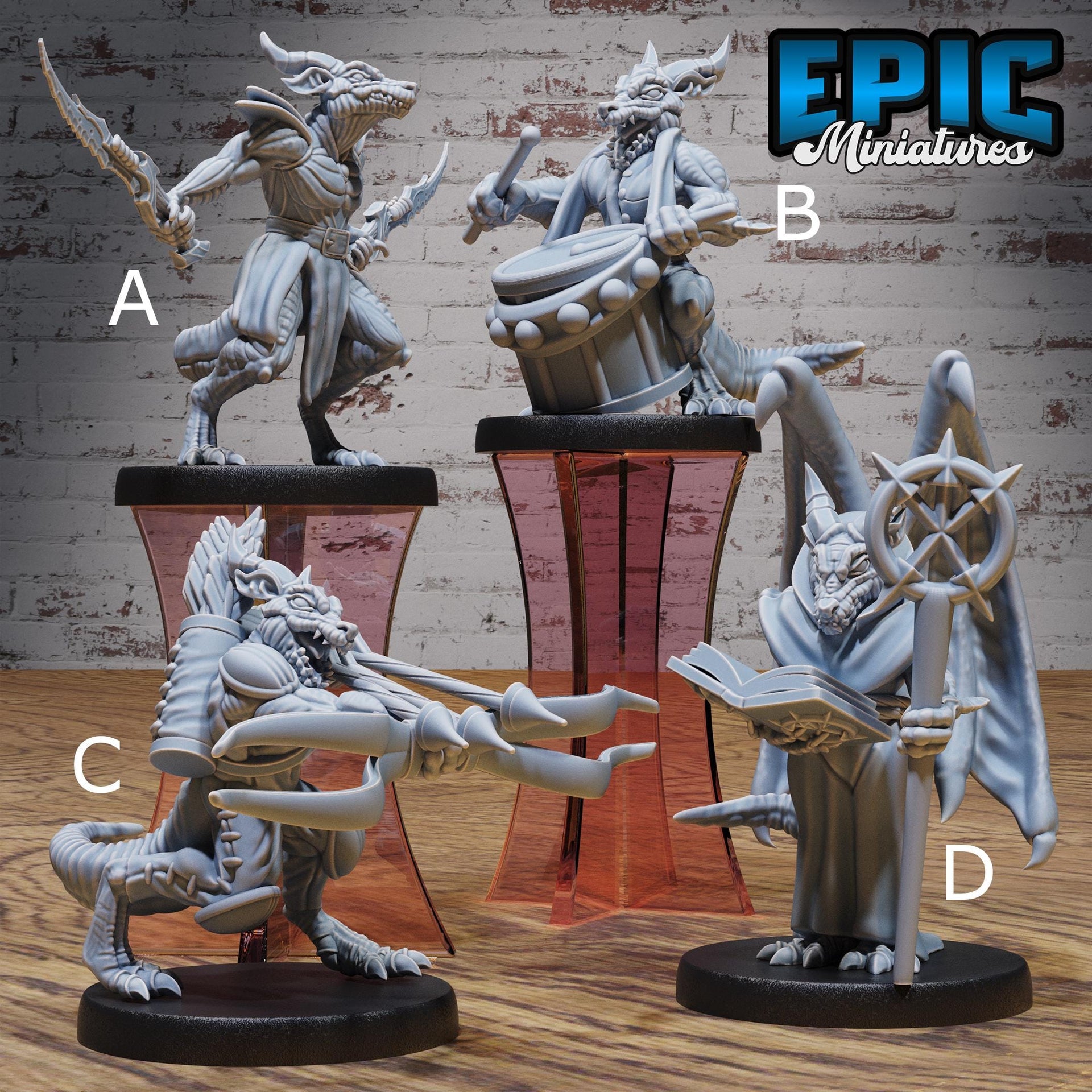 Kobold Tribe - Epic Miniatures | Deep Dark Caves | 28mm | 32mm | Adventurer | Scout | Warrior | Priest