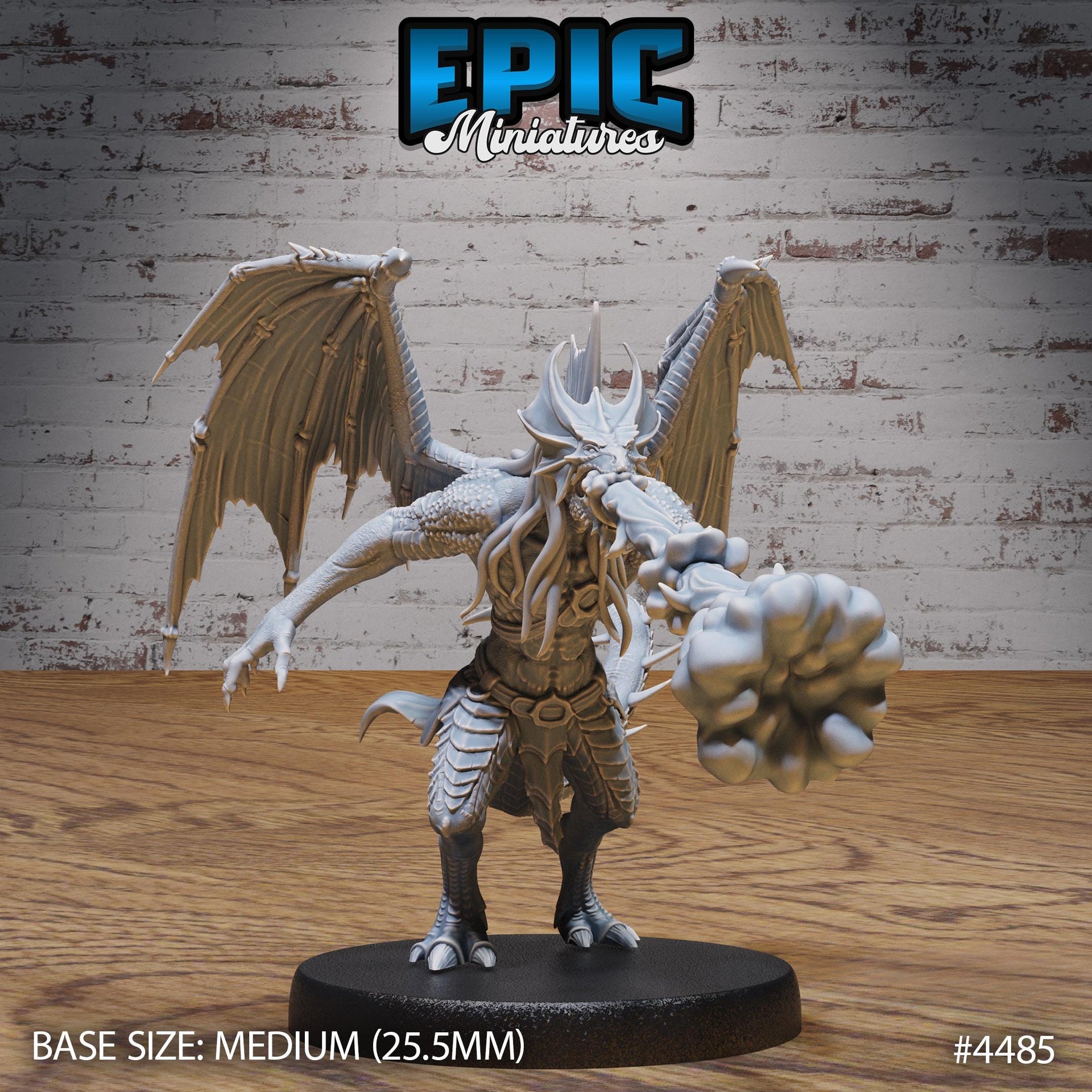 Draconic Demon Brass - Epic Miniatures | Deep Dark Caves | 28mm | 32mm | dragon | Lizardfolk