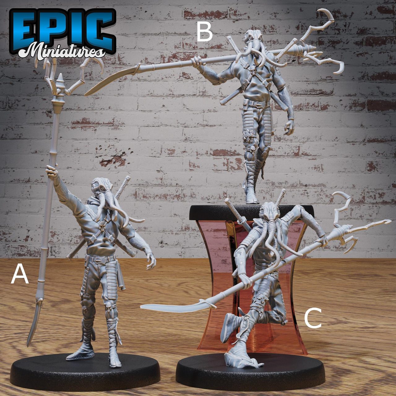 Mind Eater Adventurer - Epic Miniatures | Deep Dark Caves | 28mm | 32mm | Sorcerer | Mage | Wizard